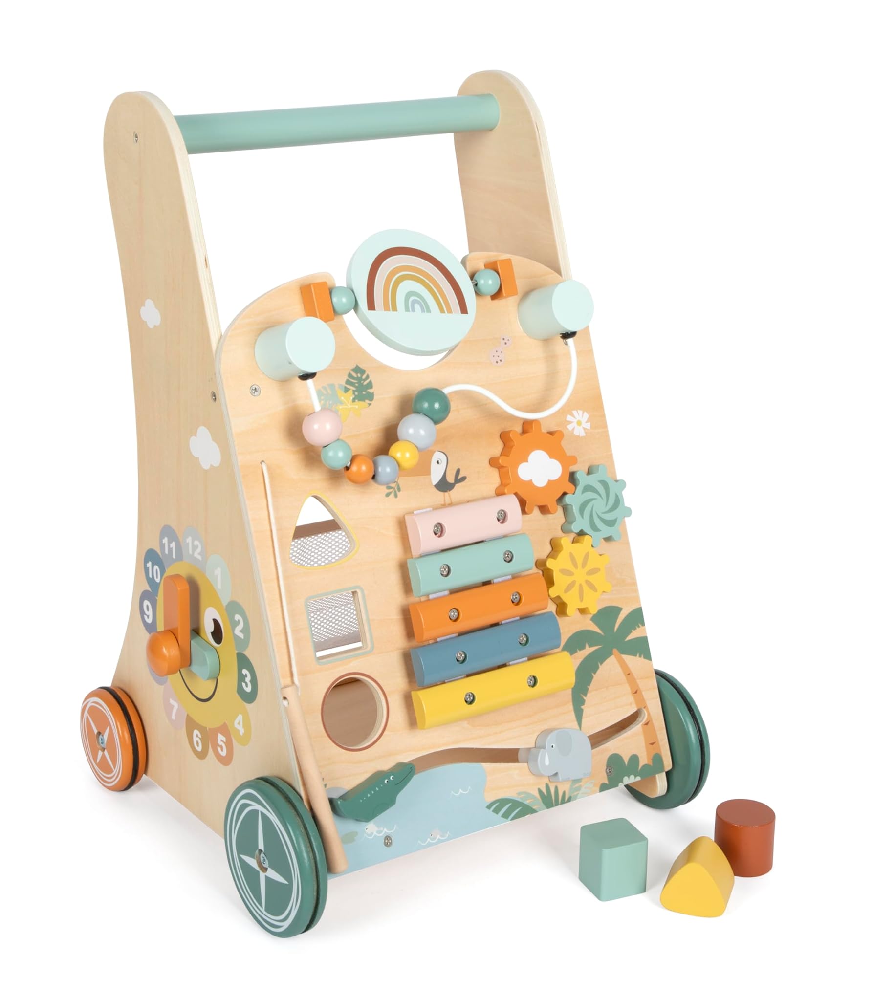 Small Foot Carrello Primi Passi in Legno Safari