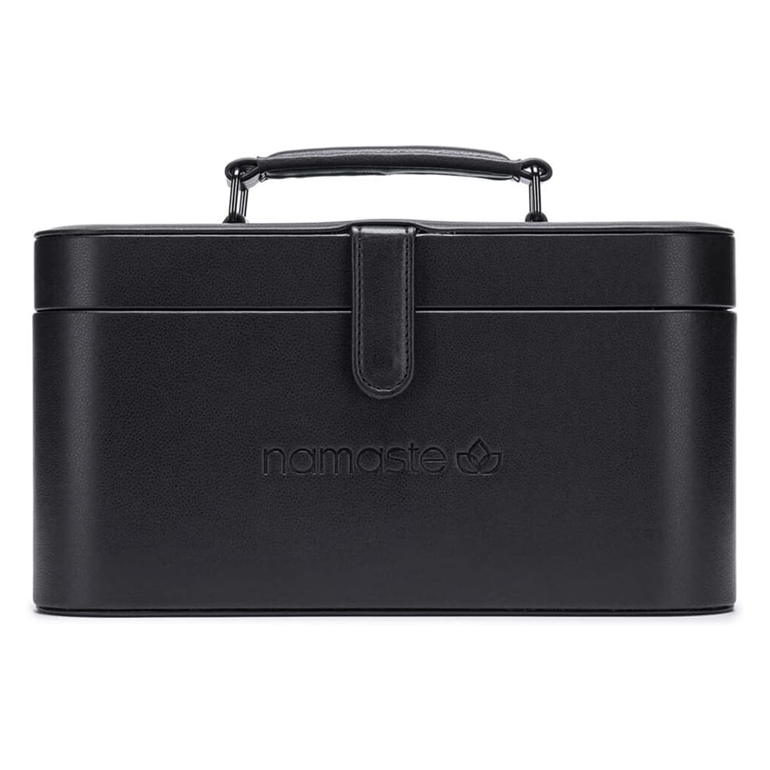 Namaste Train Case, Pelle, Black, Taglia unica