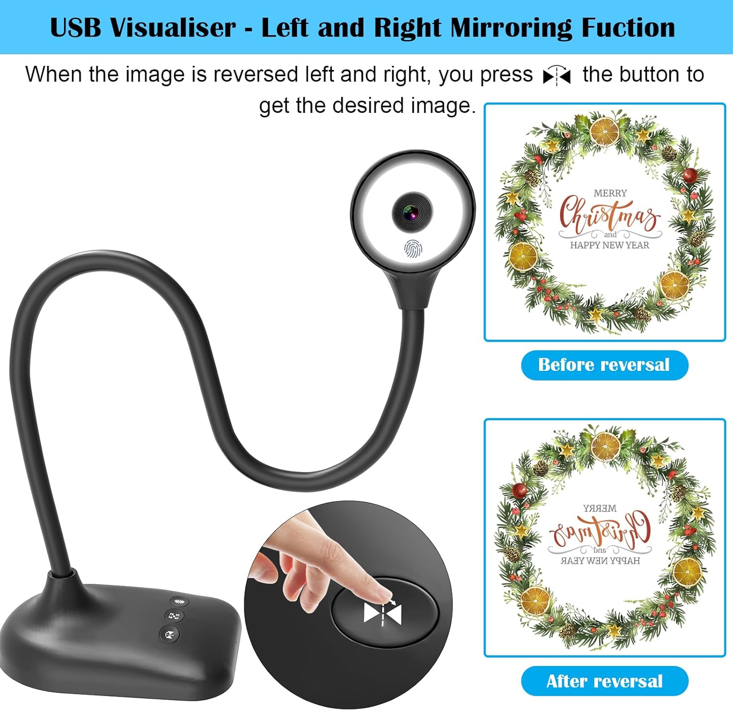 Thustand Webcam per PC con Luce LED e Messa a Fuoco Automatica - immagine 3