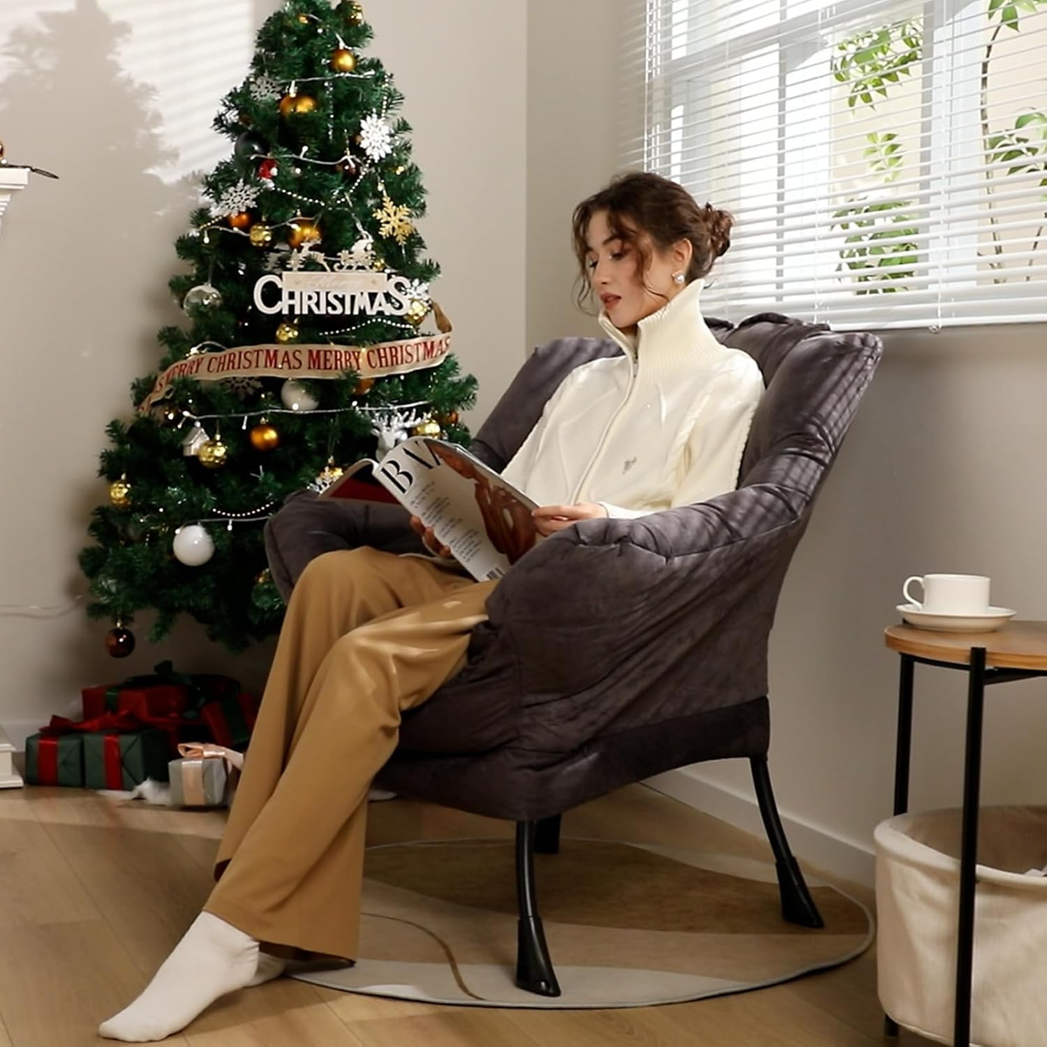 Hollyhome Poltrona Relax da Salotto con Braccioli - immagine 5