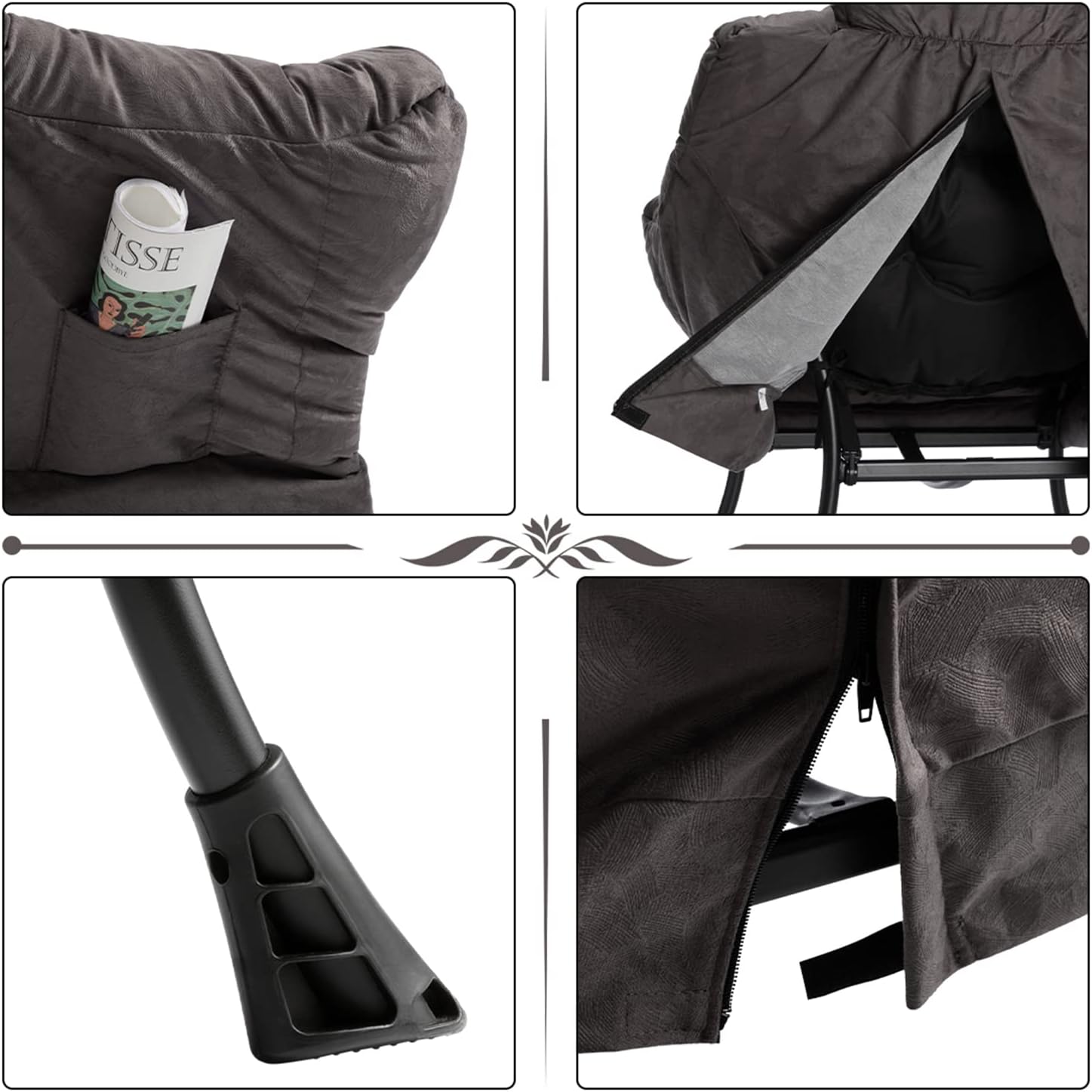 Hollyhome Poltrona Relax da Salotto con Braccioli - immagine 6