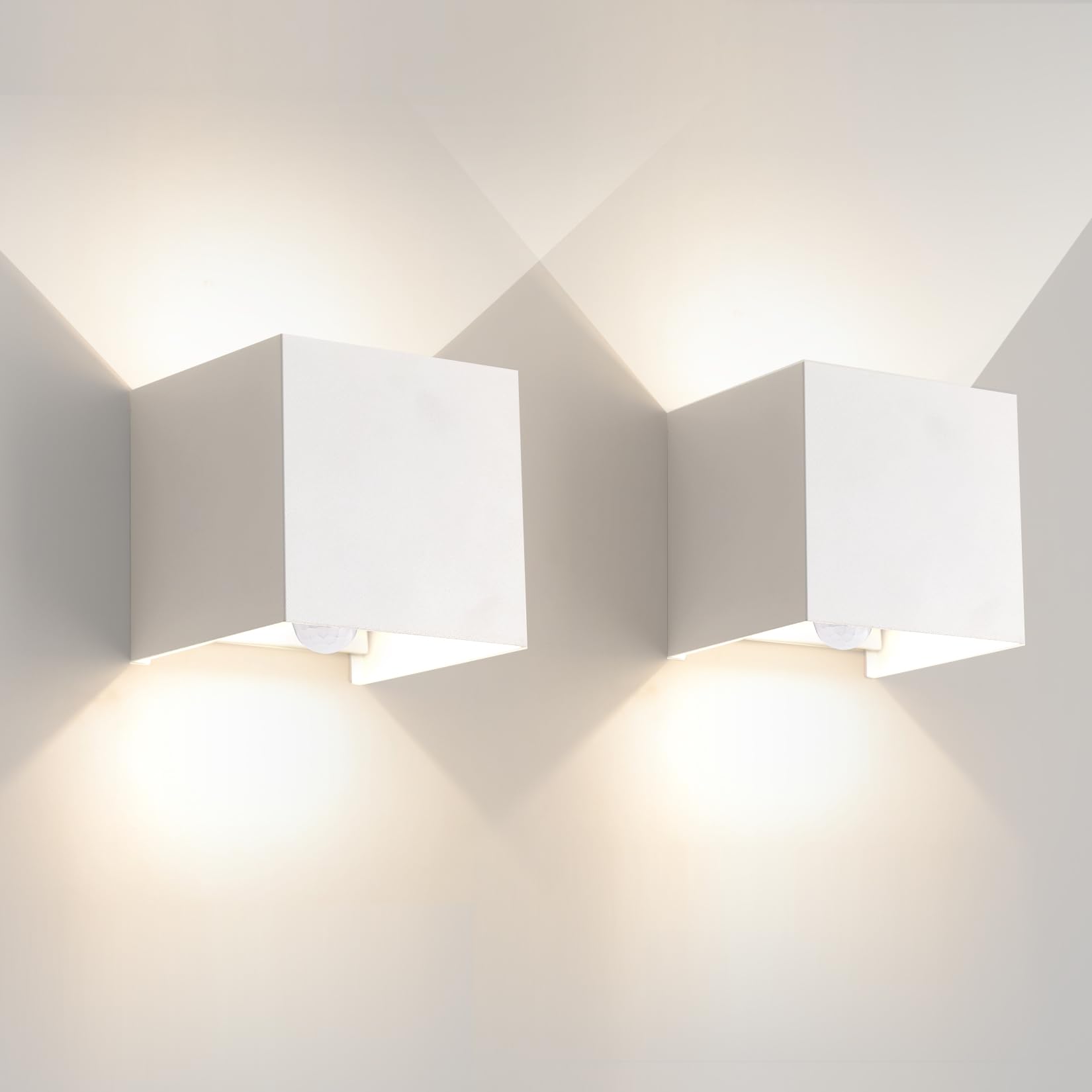 Applique da Parete Esterno/Interno con Sensore 2 Pezzi