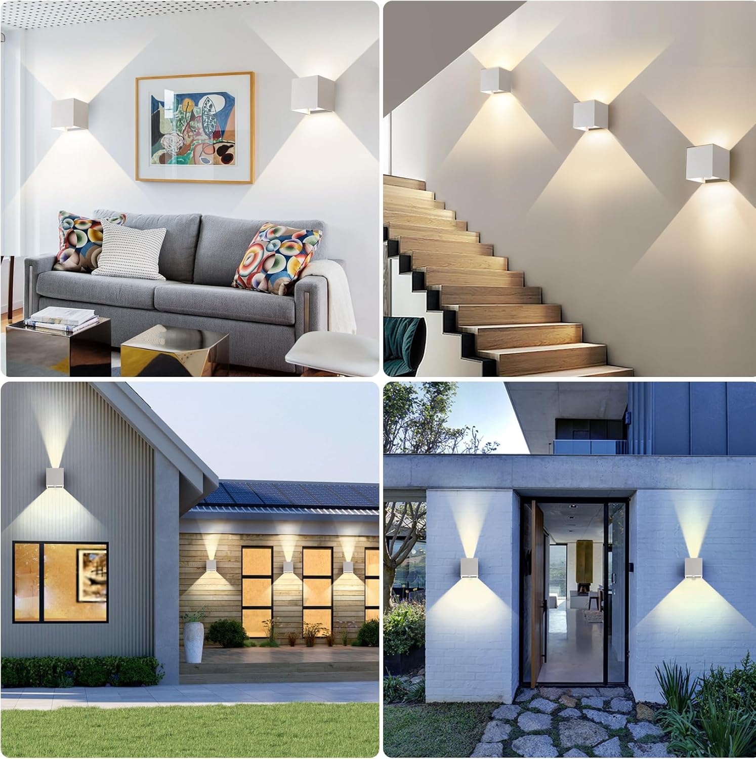 Applique da Parete Esterno/Interno con Sensore 2 Pezzi - immagine 2