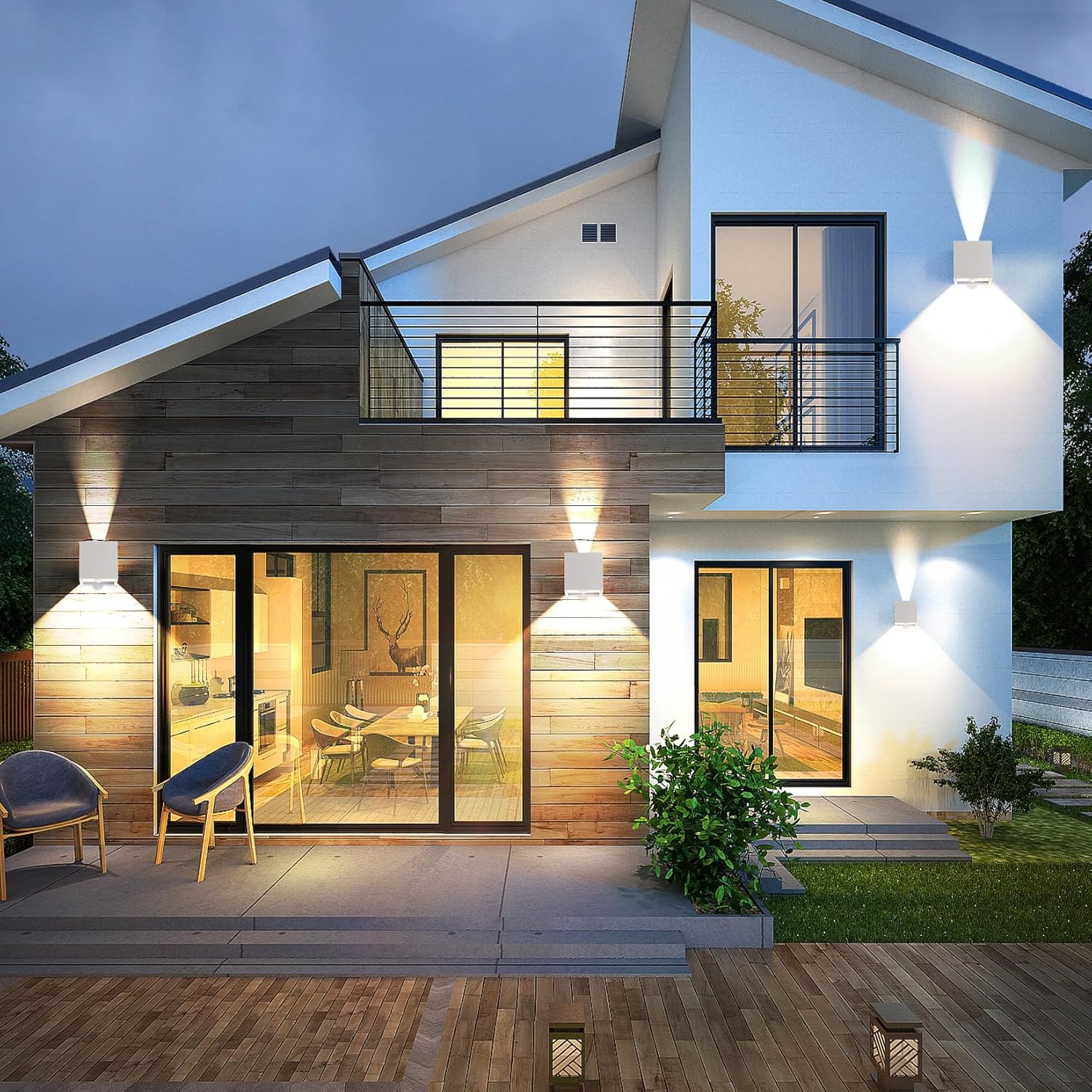 Applique da Parete Esterno/Interno con Sensore 2 Pezzi - immagine 7