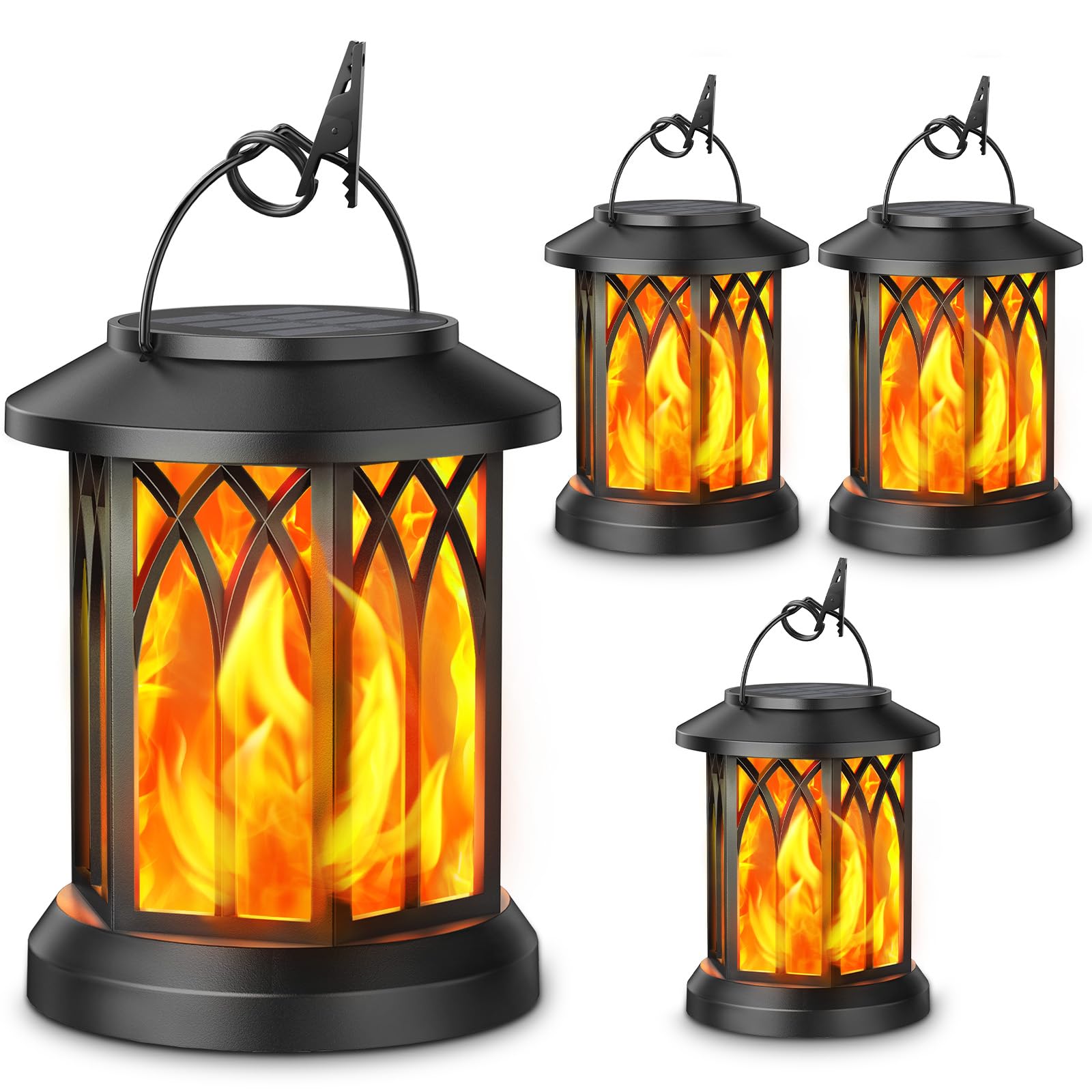 Gearlite - 4 Lanterne Solari da Giardino per Esterni