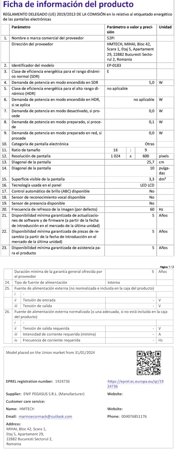 Geeekpi 10.1 Inch LCD Screen per Raspberry Pi - immagine 11