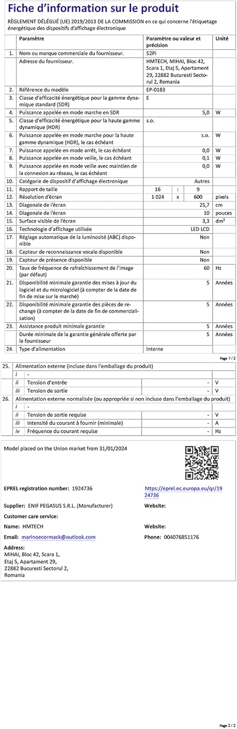 Geeekpi 10.1 Inch LCD Screen per Raspberry Pi - immagine 12