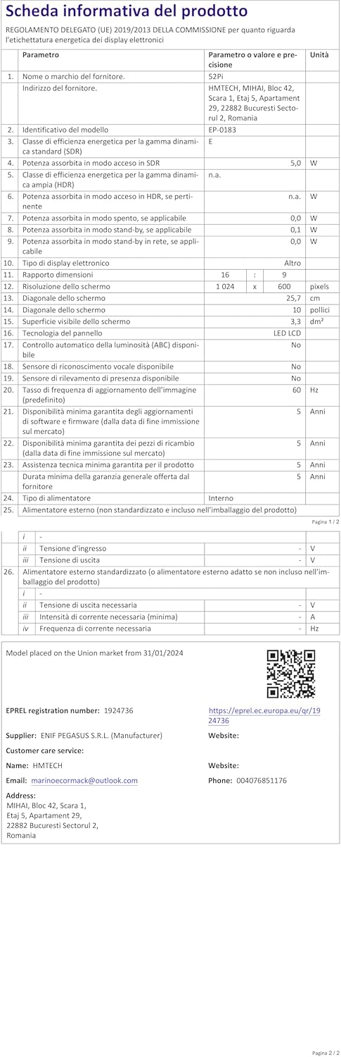 Geeekpi 10.1 Inch LCD Screen per Raspberry Pi - immagine 14