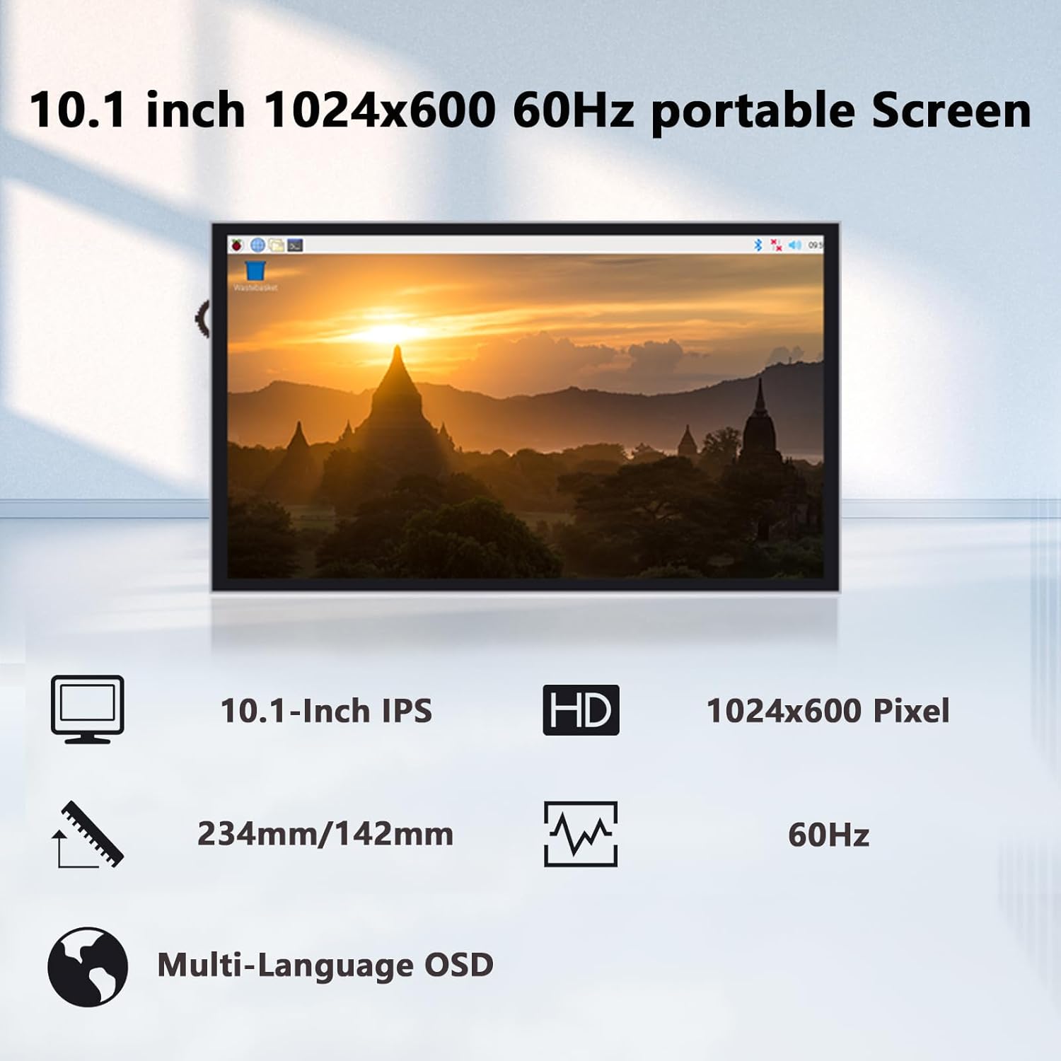 Geeekpi 10.1 Inch LCD Screen per Raspberry Pi - immagine 2