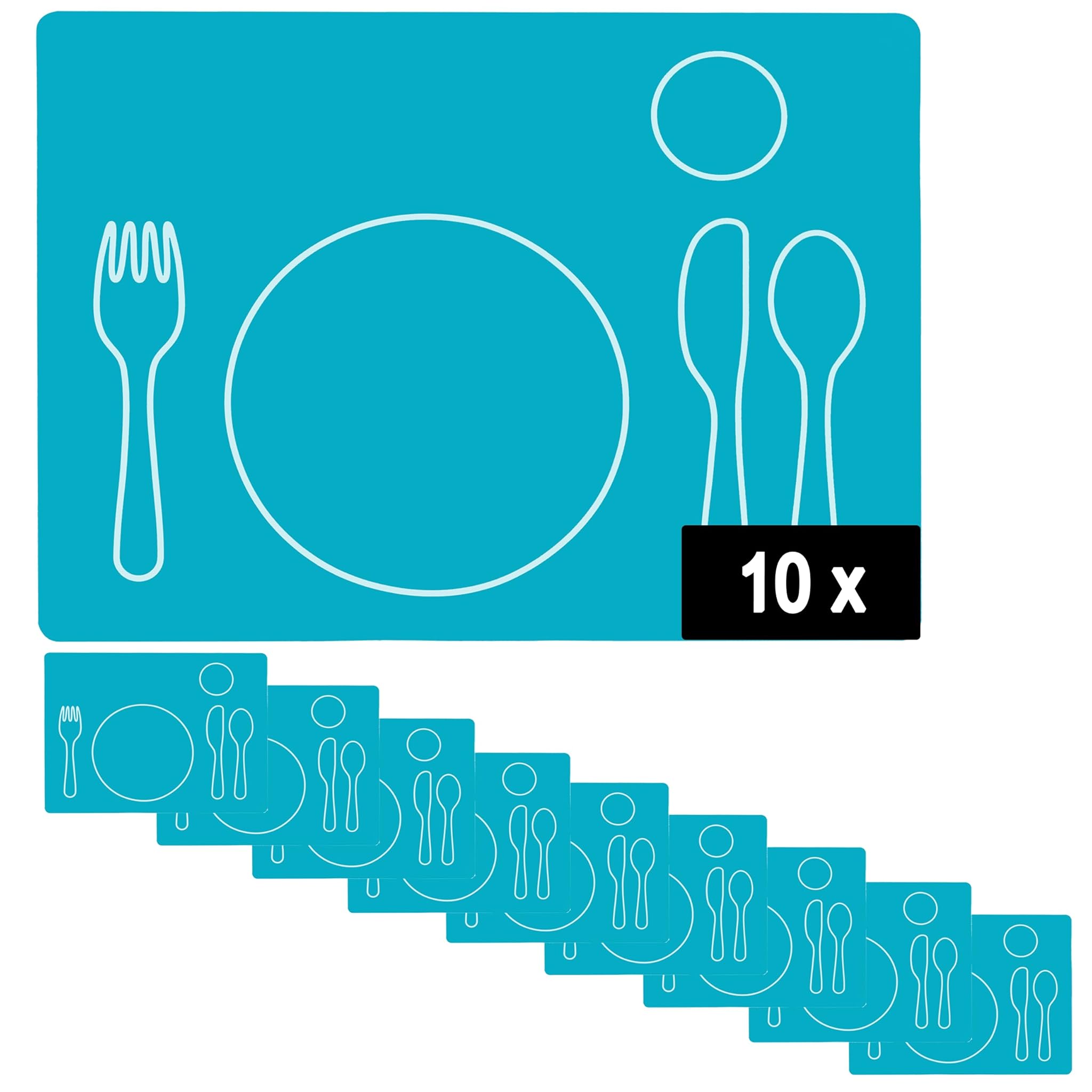 Kids House Montessori - Tovaglietta in Silicone per Bambini (10 pz)