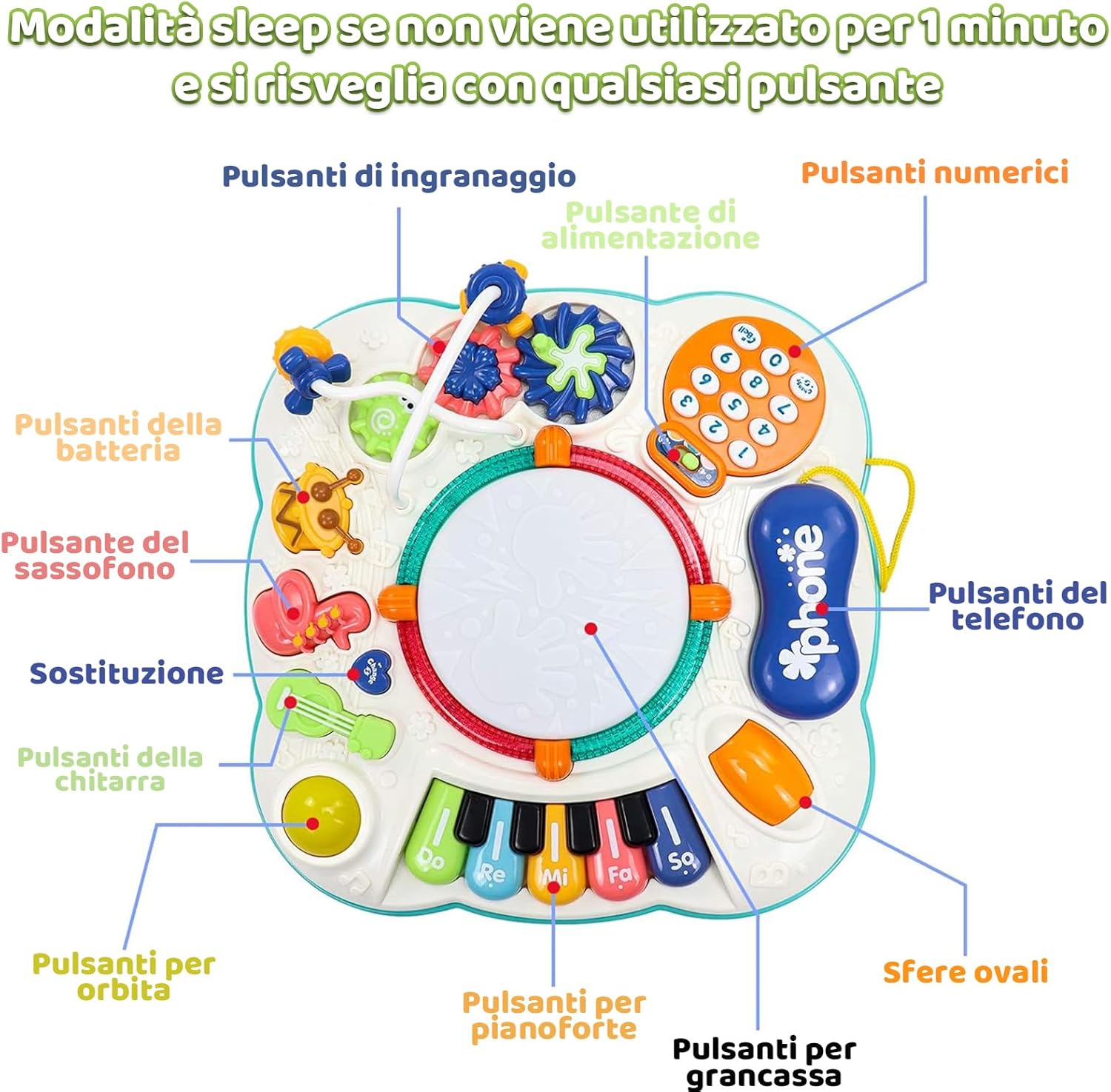 Tavolino Multiattività Interattivo per Bambini 1 Anno - immagine 2
