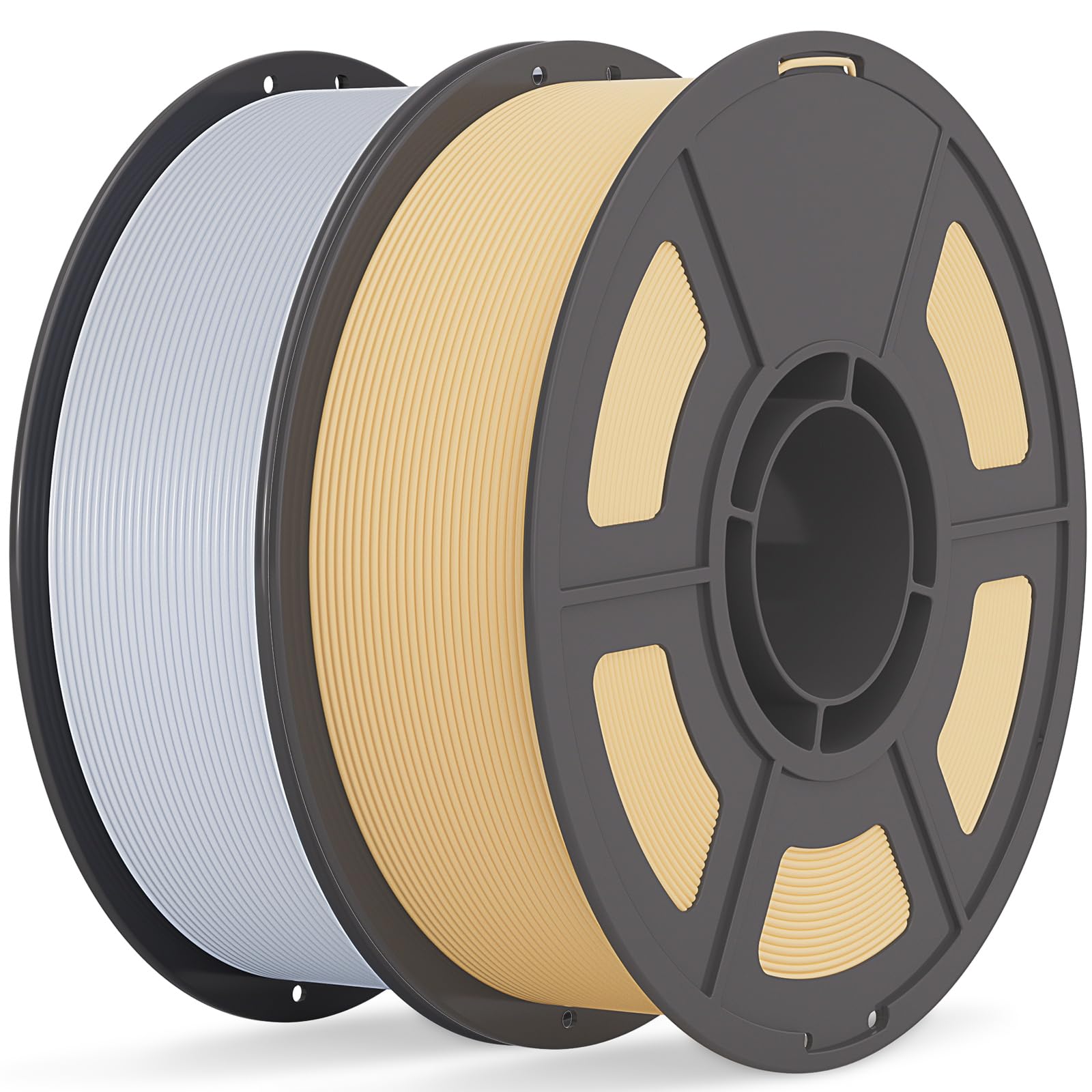 IEMAI ASA Filament 1.7mm 2KG, Grigio Argento/Beige ASA Filamento per Stampante 3D, Resistente ai Raggi UV, Resistente al Calore, Precisione dimensionale +/-0,02 mm