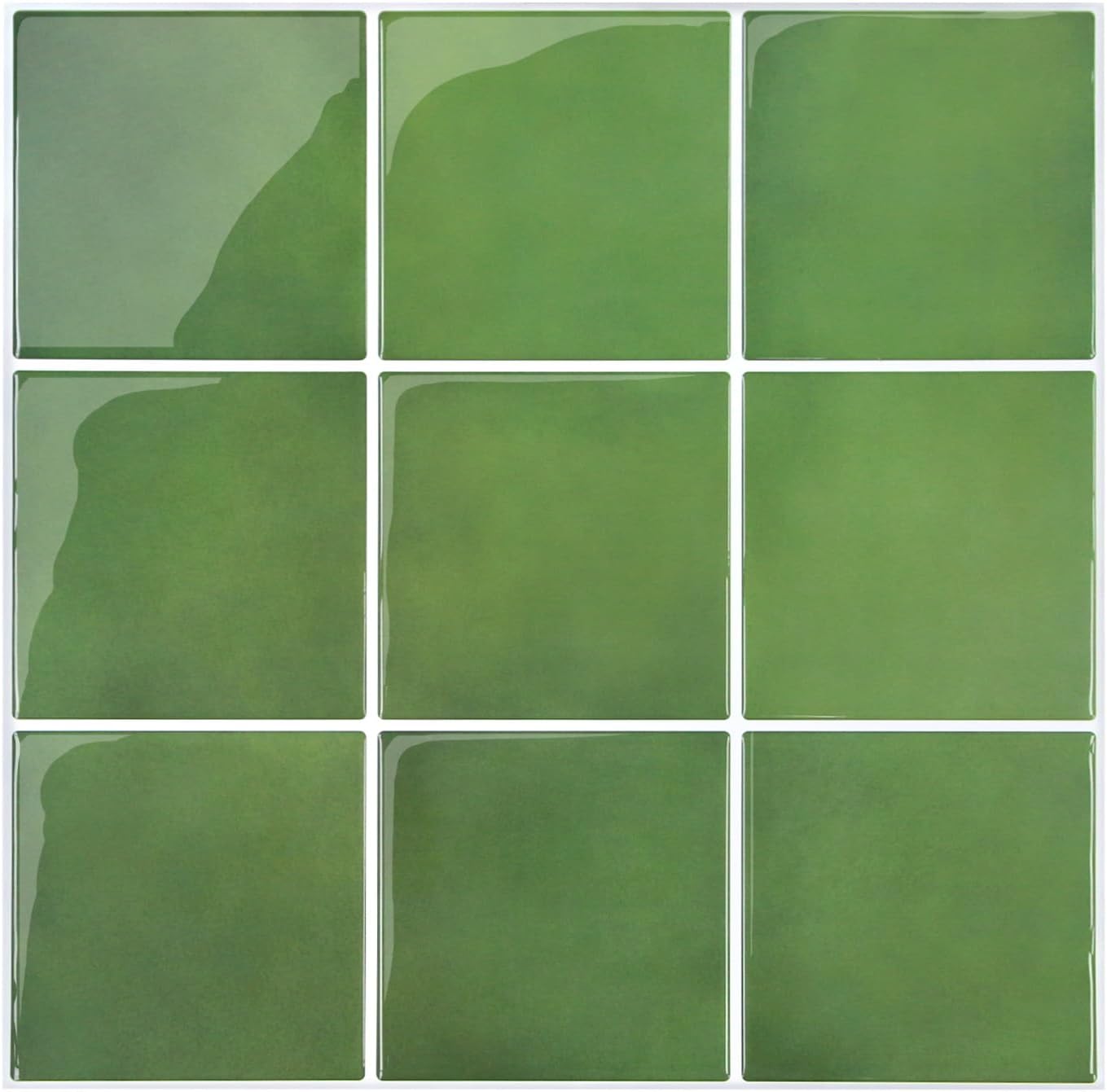 Piastrelle Adesive Cucina Bagno Verdi 10 Pezzi 30,5x30,5cm - immagine 1
