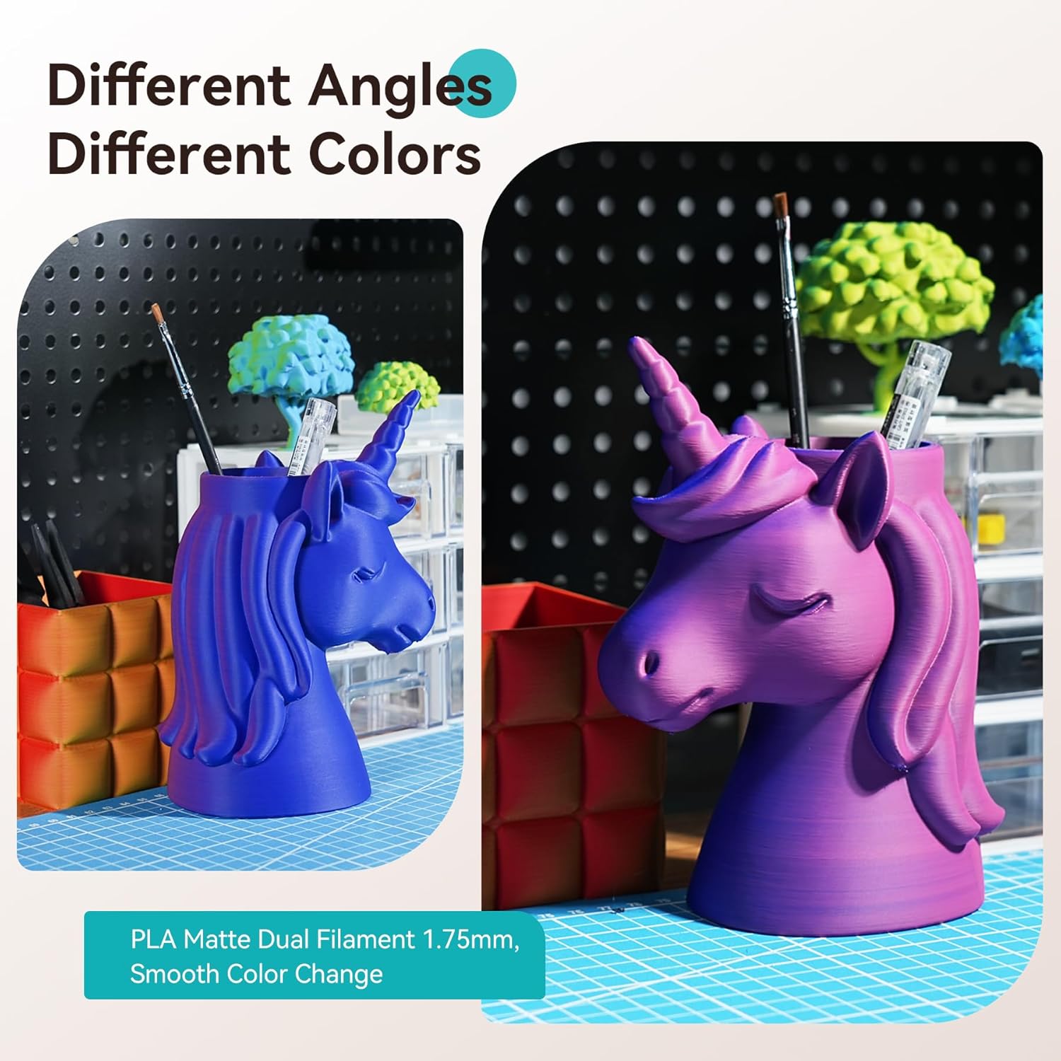 Sunlu Filamento PLA Bicolore Opaco 1.75mm 2KG - immagine 5