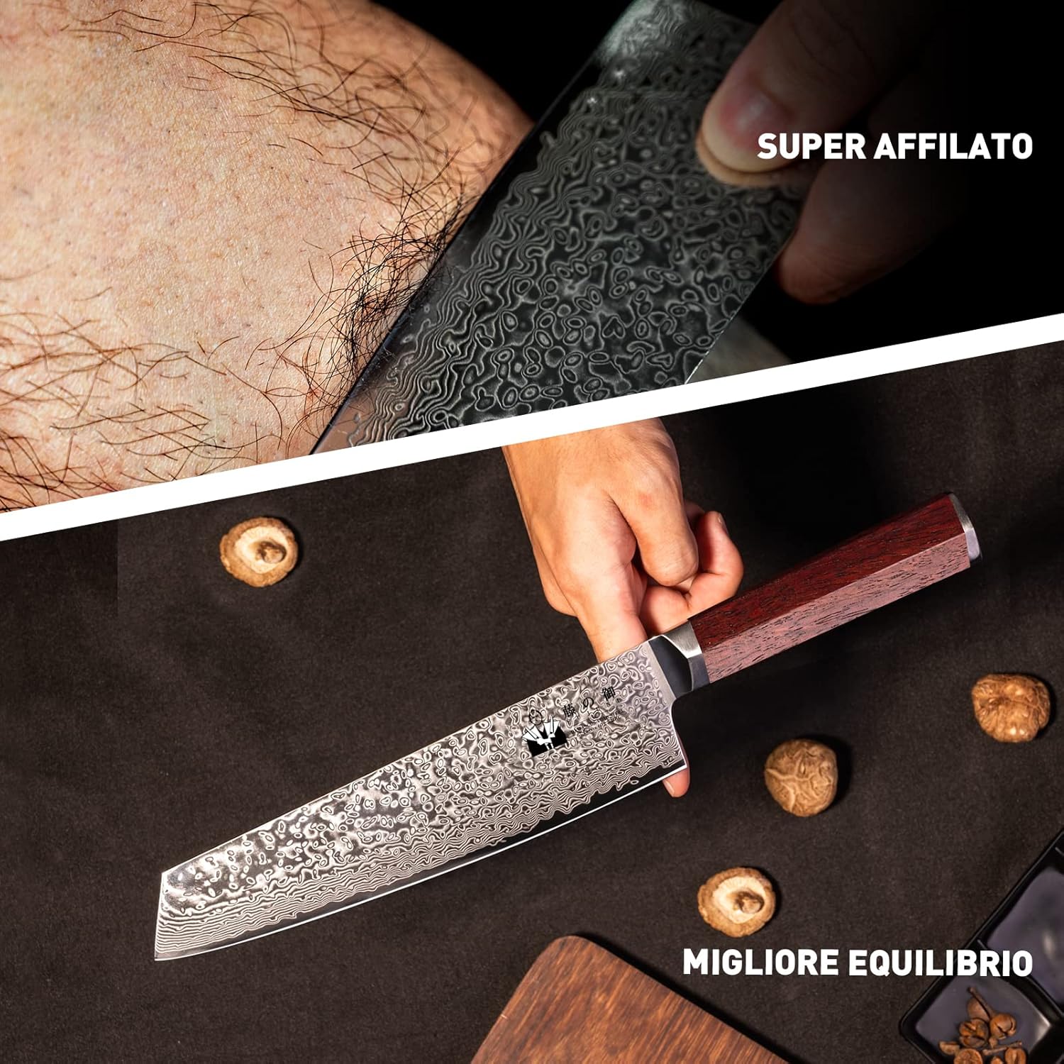 Coltello Cucina Damasco Kiritsuke 20CM - 67 Strati VG10 - immagine 4