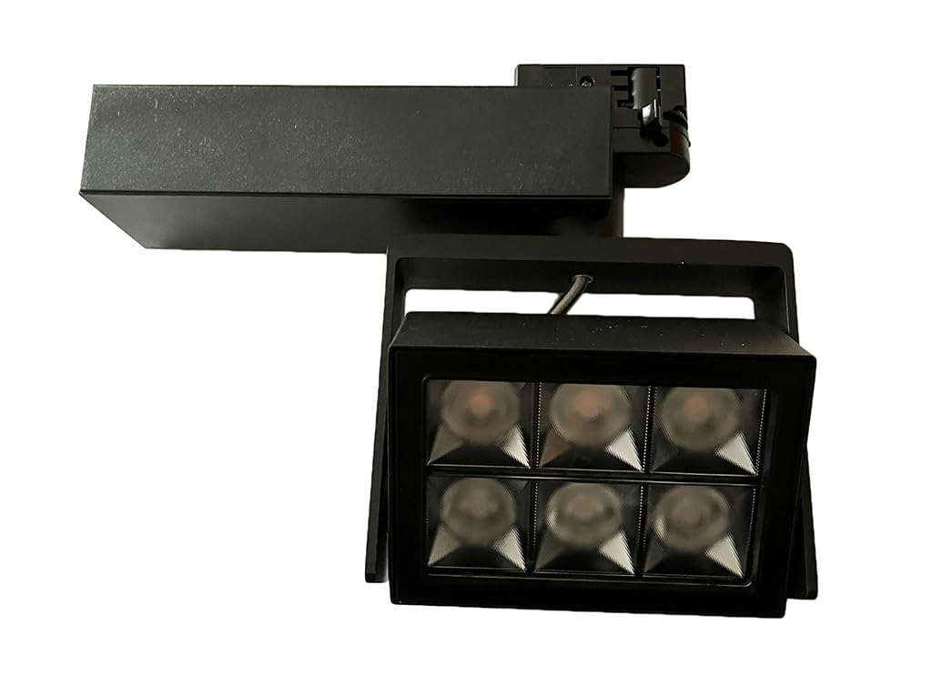 Proiettore LED a 4 Vie 30W 3000K, Nero