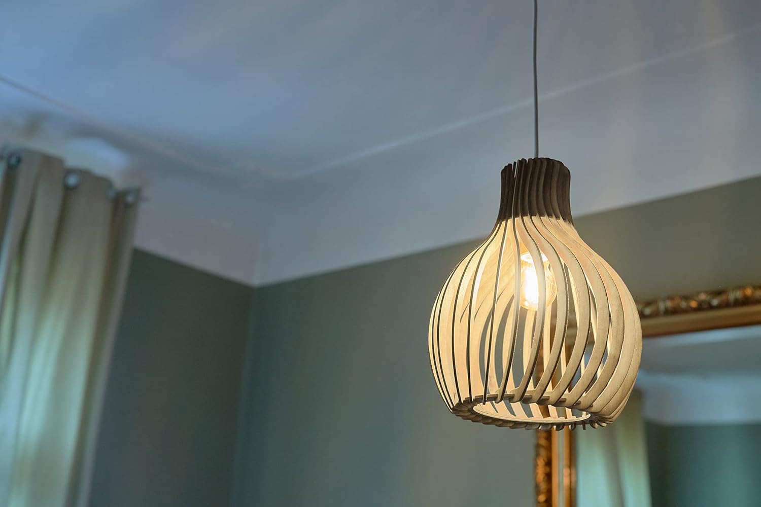 Opis PL2 - Lampada a Sospensione in Legno Ø28cm - immagine 4