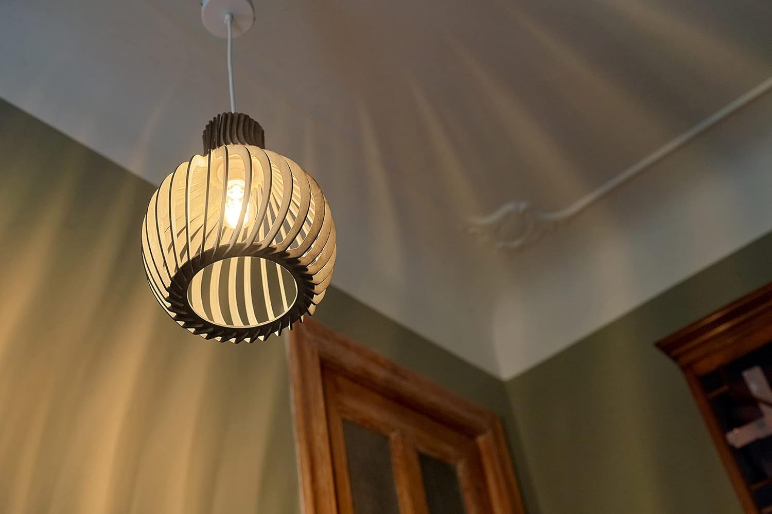 Opis PL2 - Lampada a Sospensione in Legno Ø28cm - immagine 7