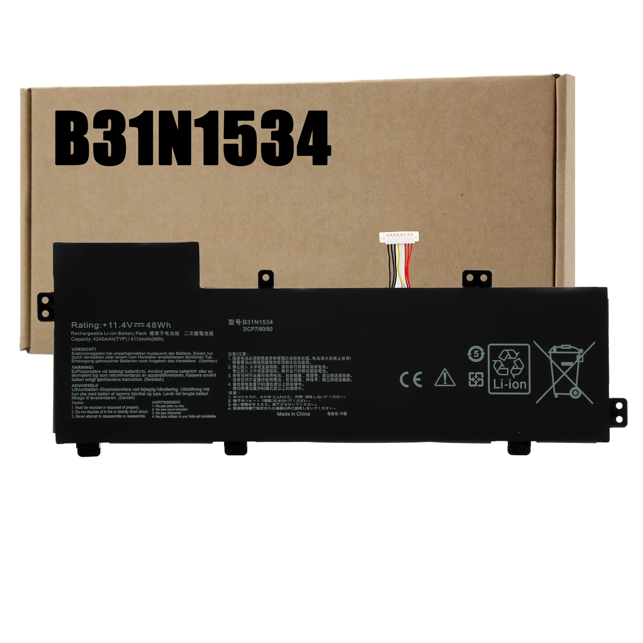 Blesys B31N1534 Batteria per Asus ZenBook UX510U