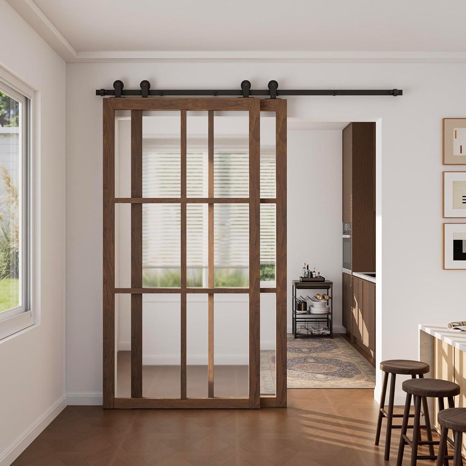 Binario per Porta Scorrevole Bypass Doppie Porte 224cm - immagine 2