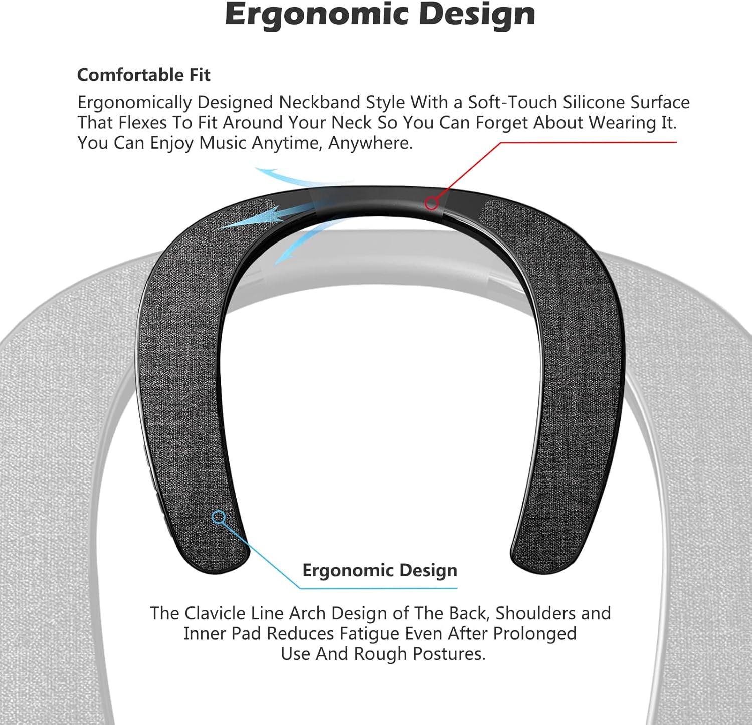 Altoparlante Bluetooth Portatile con Archetto da Collo - immagine 3