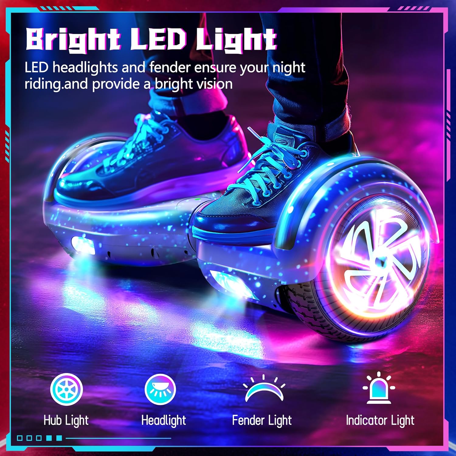 Scooter Elettrico 6.5" con Bluetooth e LED - immagine 4