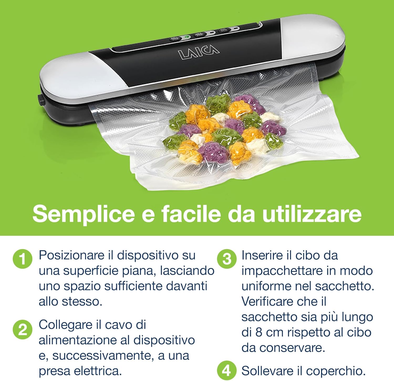 Laica Sigillatrice Sottovuoto per Alimenti a Caldo - immagine 3