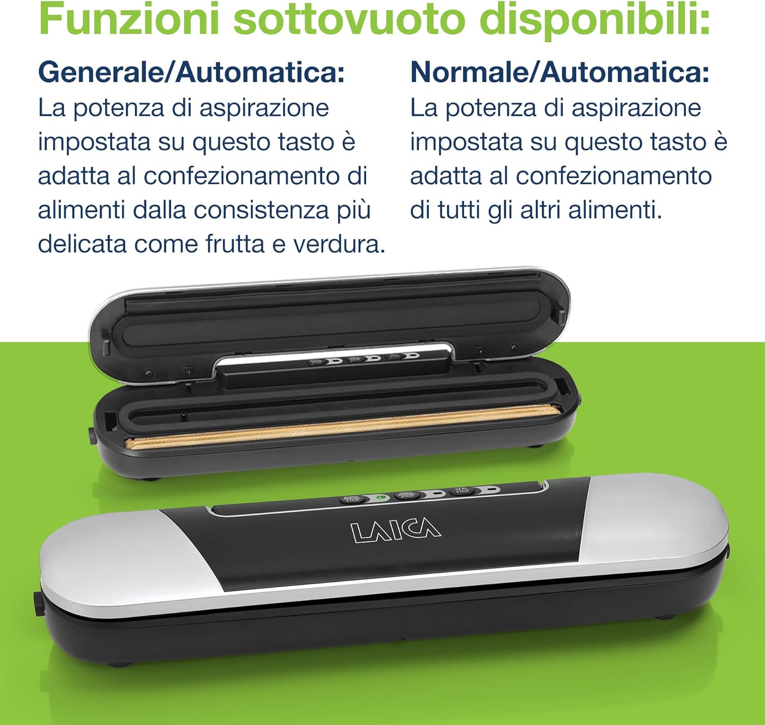 Laica Sigillatrice Sottovuoto per Alimenti a Caldo - immagine 5