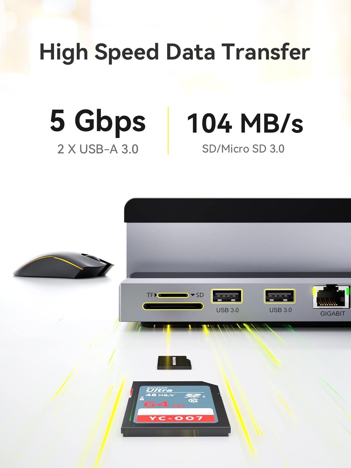 Quuge Dock USB C 8 in 1 per MacBook e Dell - immagine 4