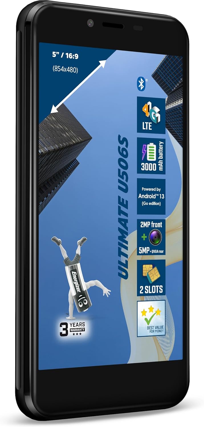 Energizer Smartphone U506S - Android 13, Nero - immagine 2