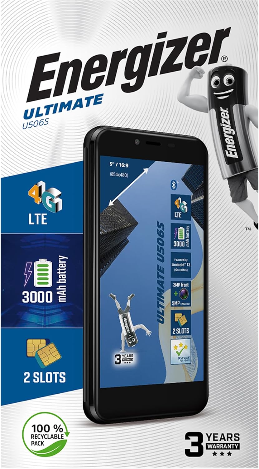 Energizer Smartphone U506S - Android 13, Nero - immagine 4