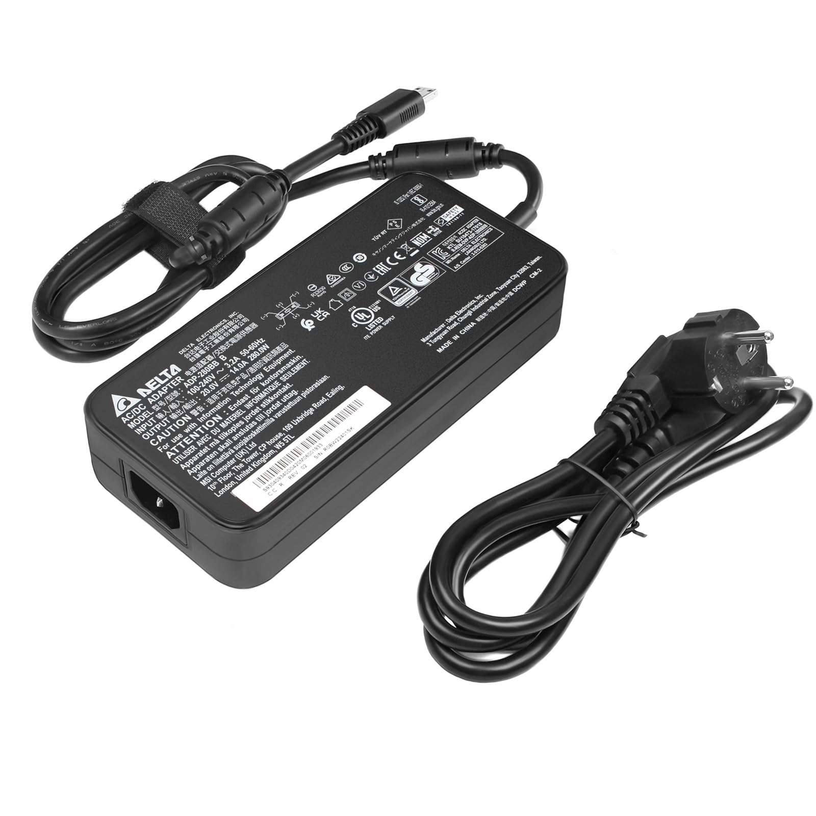 Caricatore USB 280W per MSI Raider GE78 GE68 GE68HX GE78HX