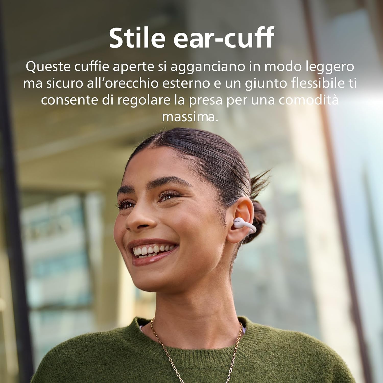 Philips TAQ2000WT - Auricolari True Wireless Open-Ear, Bianco - immagine 3