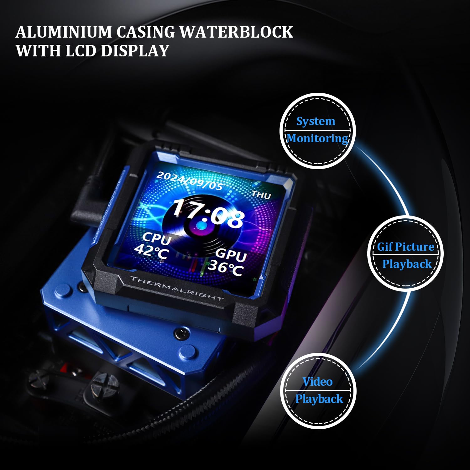 Tr FW PRO 360 Nero - CPU AIO Cooler con Schermo LCD - immagine 4