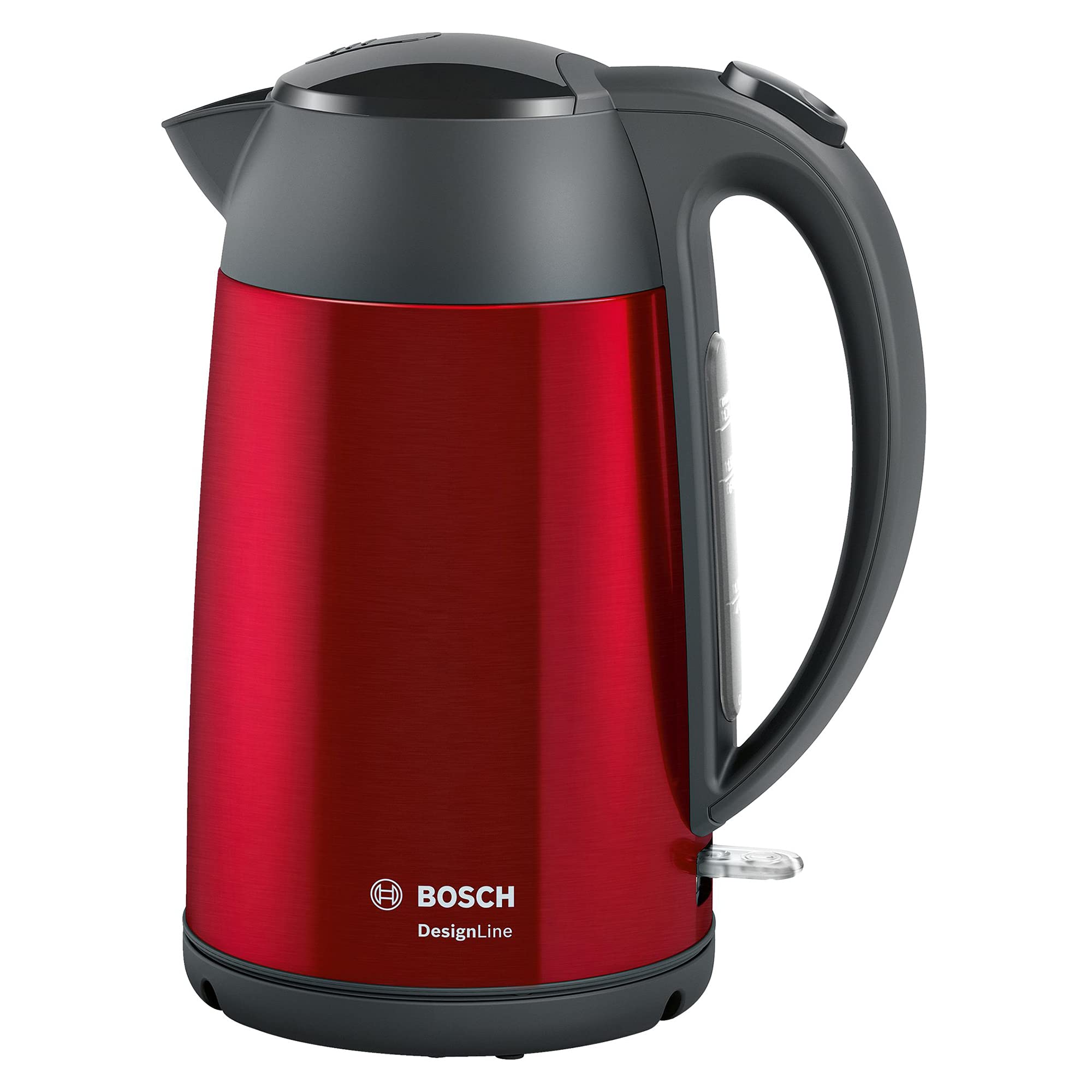 Bosch DesignLine TWK3P424 - Bollitore Senza Fili 1.7L, Rosso