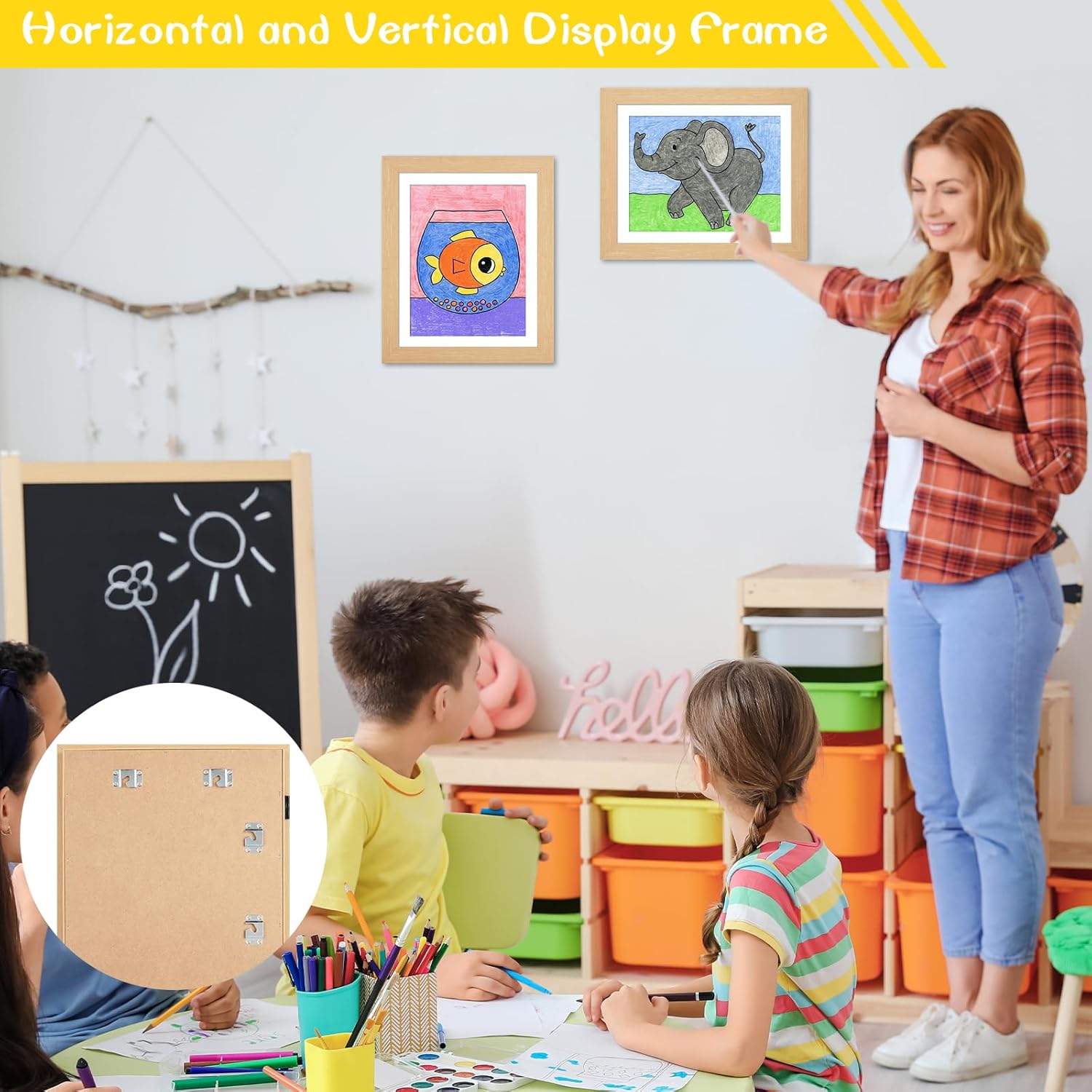 Cornice Artistica per Bambini in Legno Naturale 25x32,5cm - immagine 3