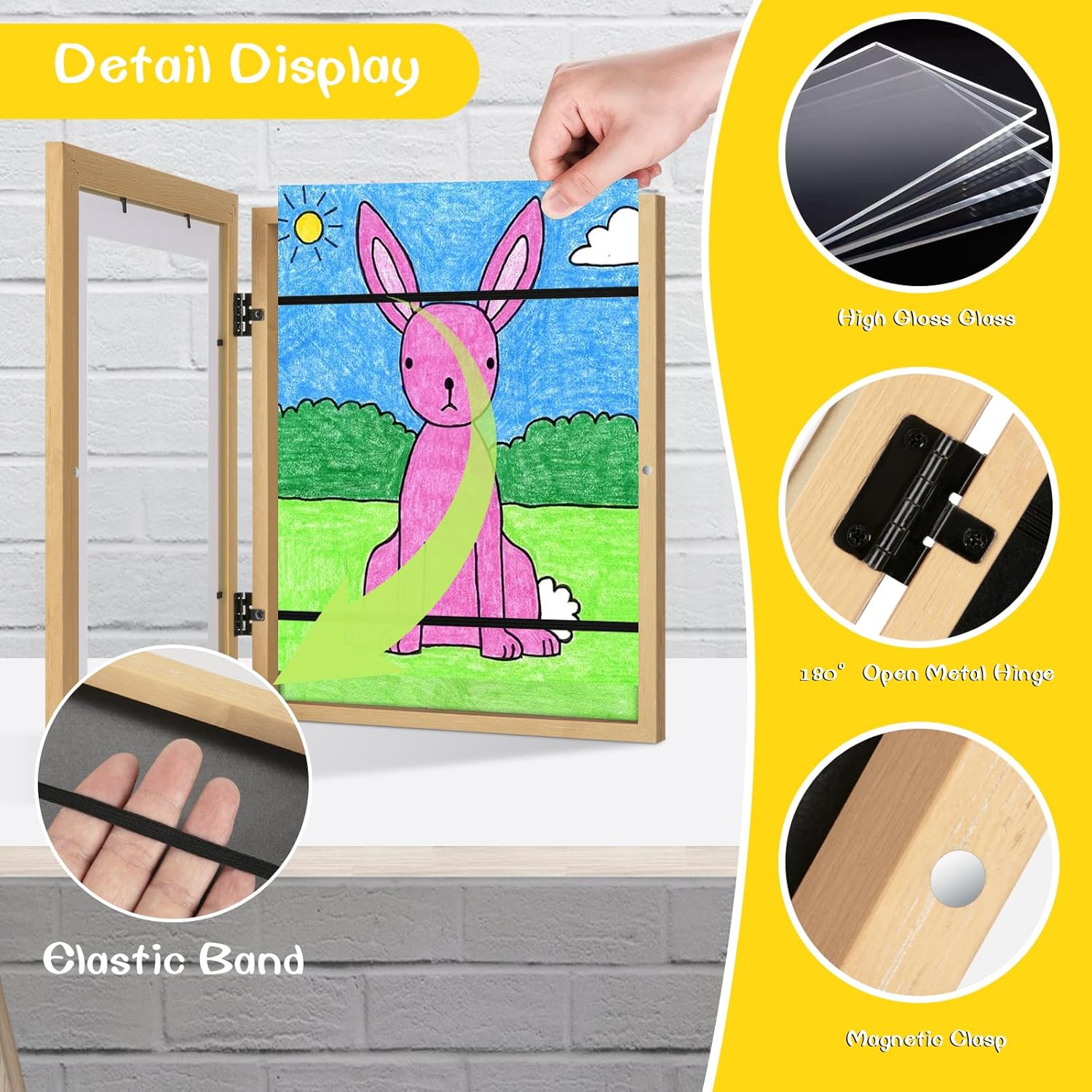 Cornice Artistica per Bambini in Legno Naturale 25x32,5cm - immagine 5