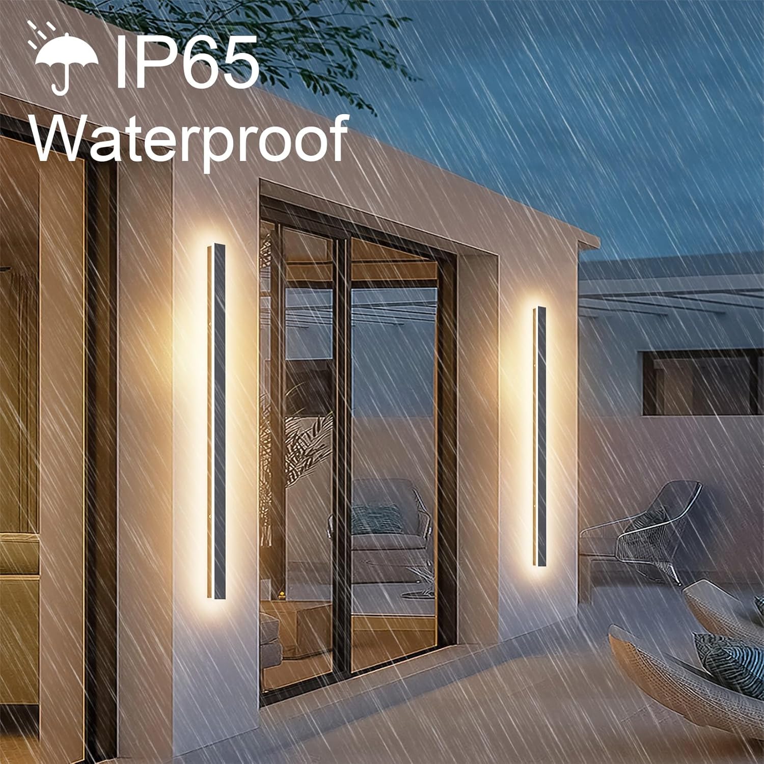 K-bright Lampada Parete LED 35W 3000K IP65 120CM, Antracite - immagine 2