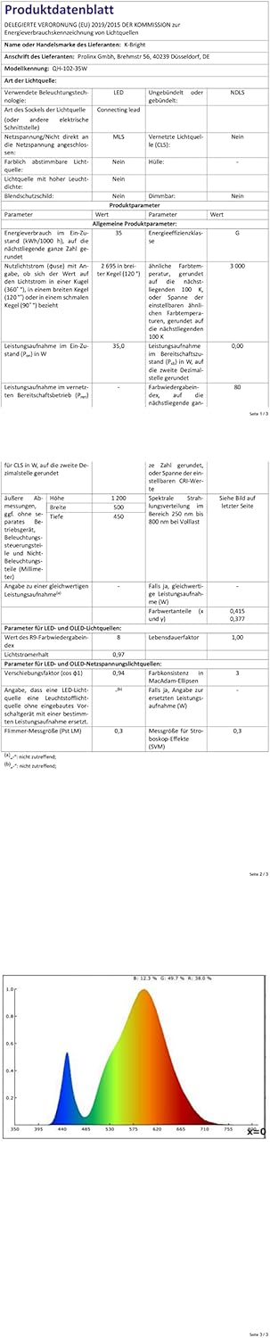 K-bright Lampada Parete LED 35W 3000K IP65 120CM, Antracite - immagine 8
