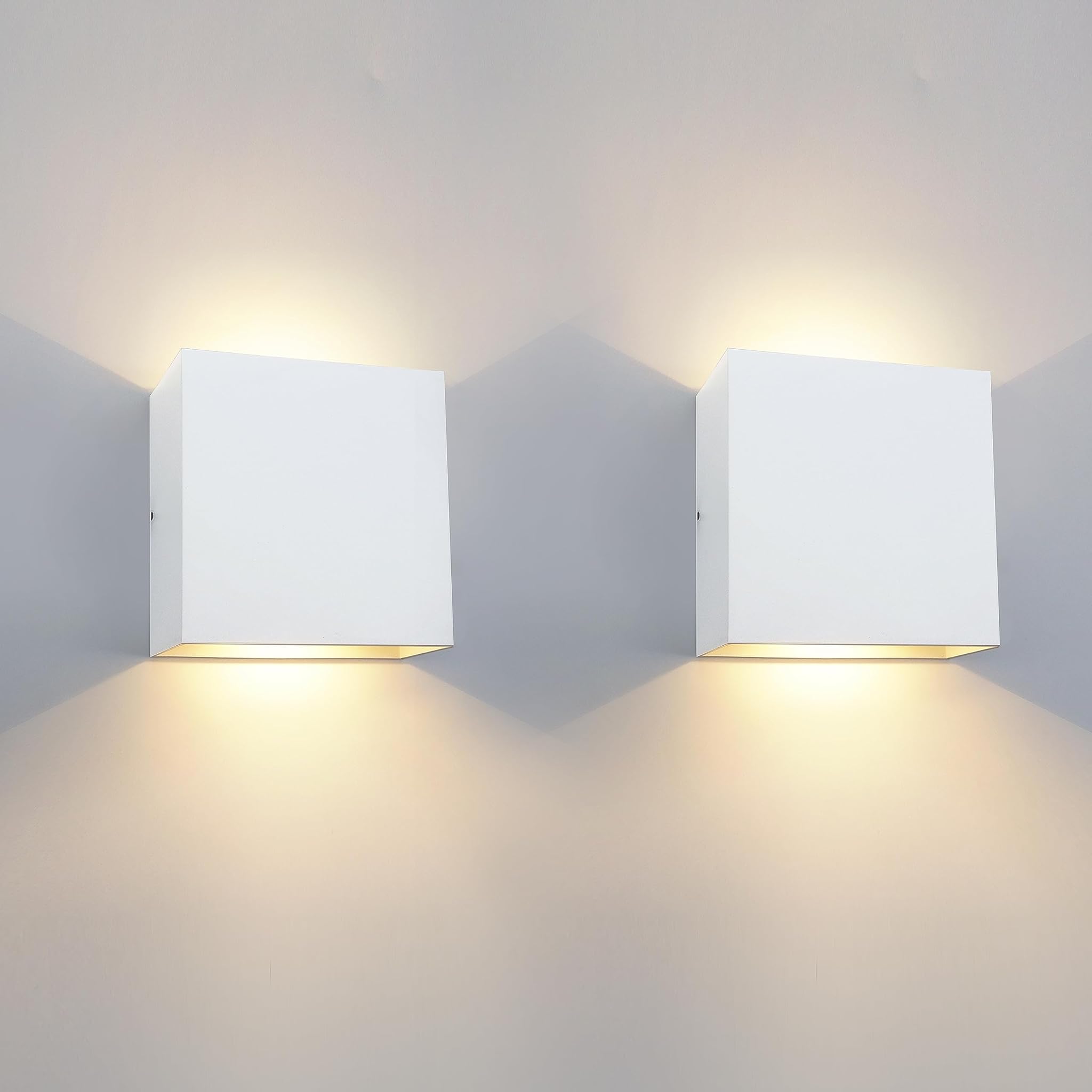 Kicaao 2 Pezzi Applique da Parete LED 12W, Bianco