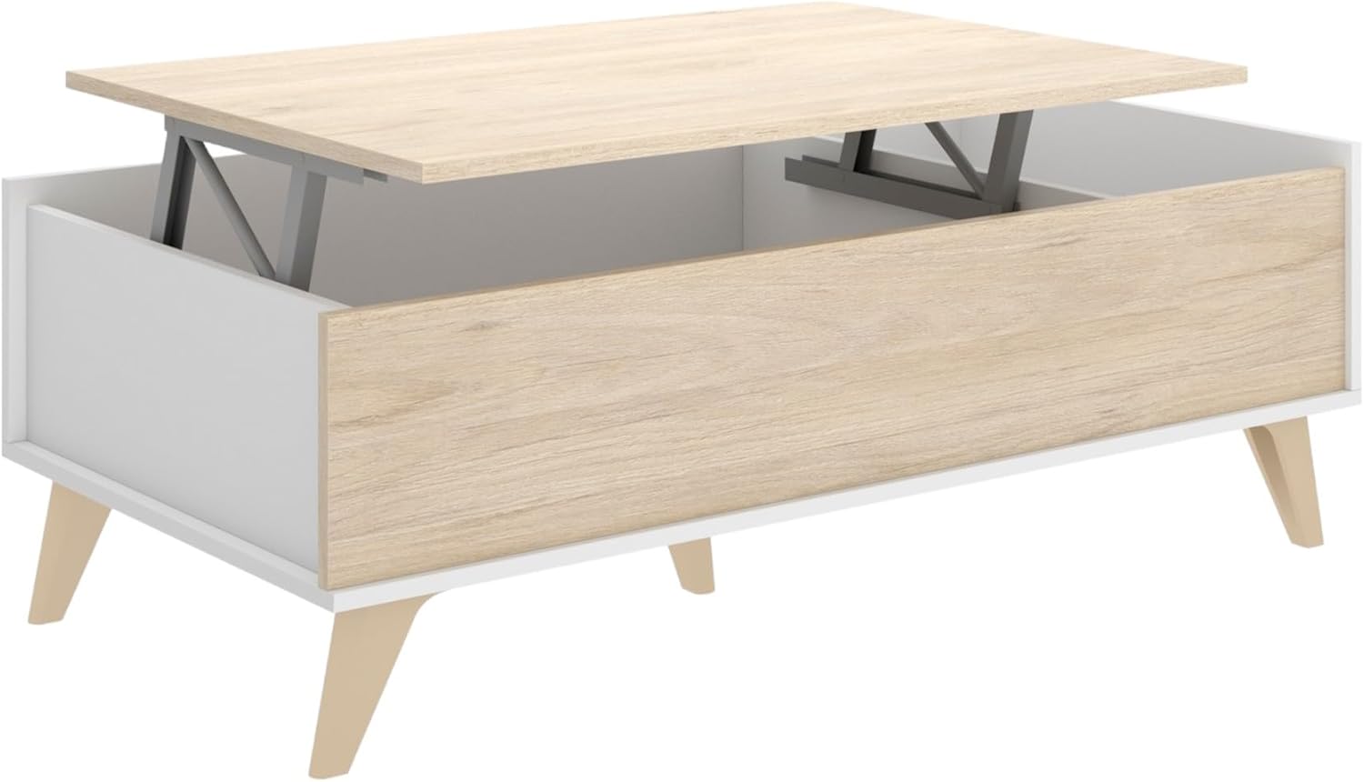 Dmora Cuna - Tavolino da Salotto Elevabile 99x60x41 cm - immagine 5