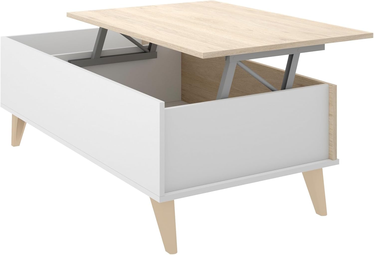 Dmora Cuna - Tavolino da Salotto Elevabile 99x60x41 cm - immagine 6