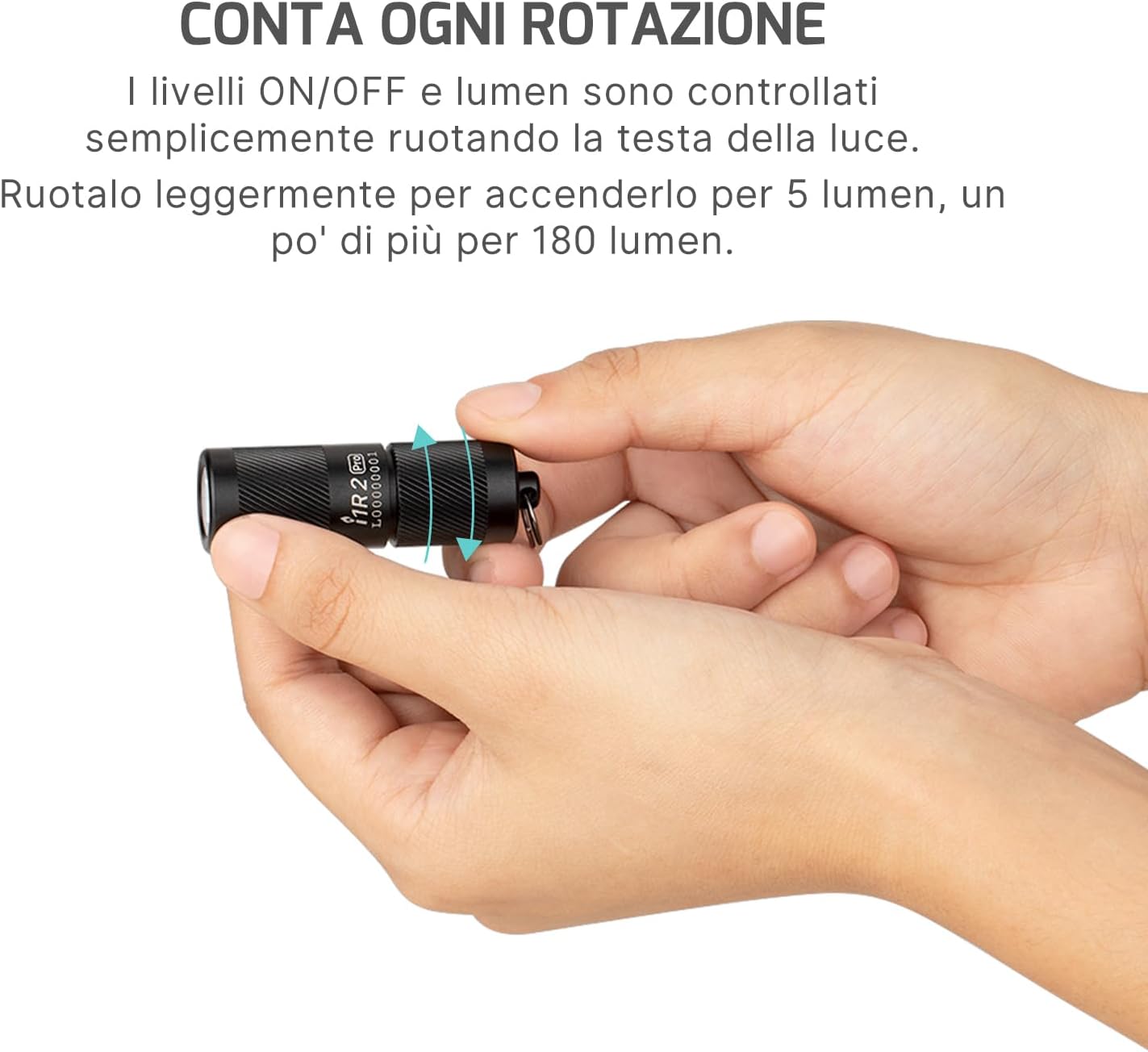 OLIGHT I1R II Pro EOS - Mini Torcia 180 Lumen - immagine 4