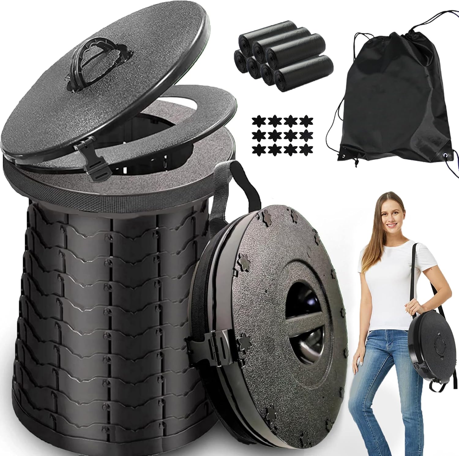 Alevmoom WC Portatile per Campeggio Telescopico - immagine 1