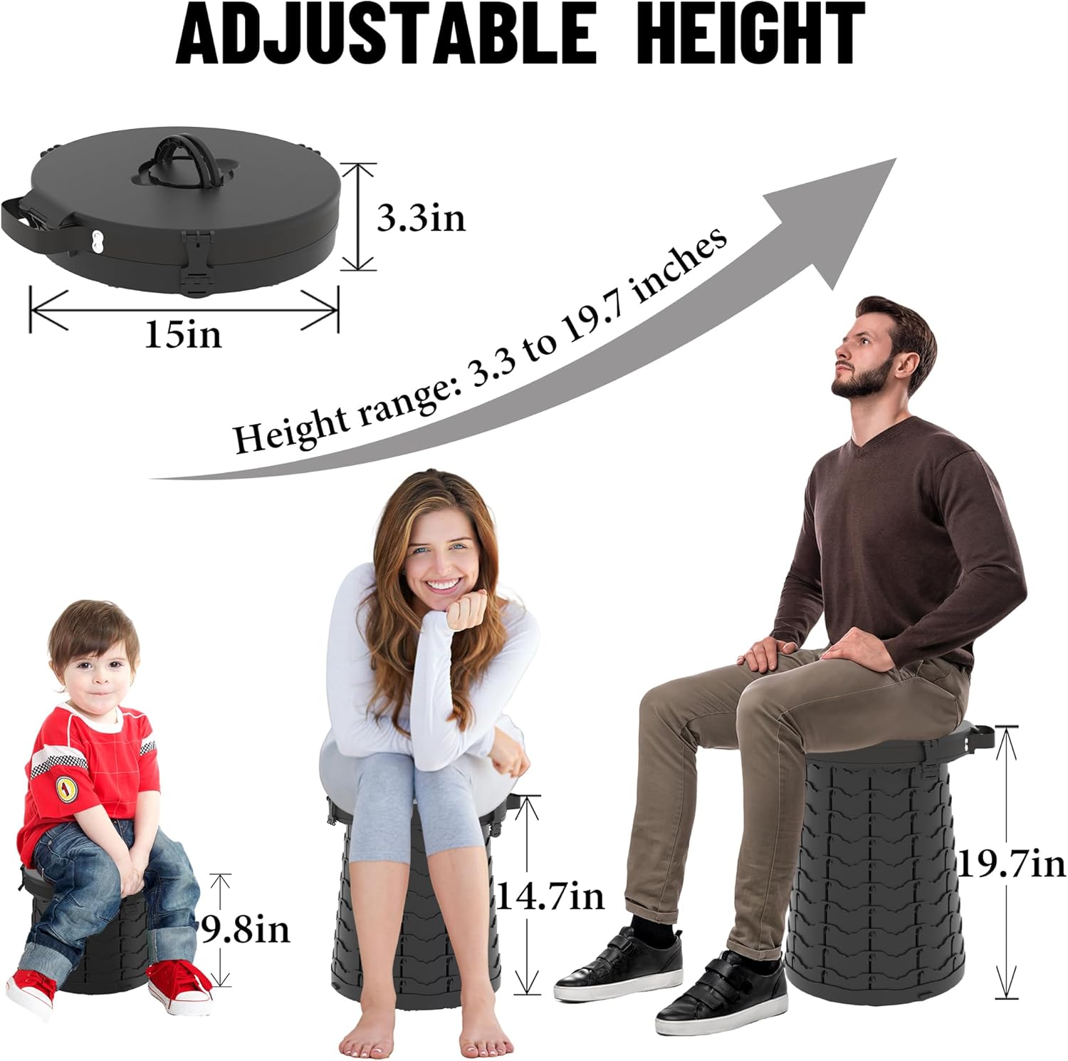 Alevmoom WC Portatile per Campeggio Telescopico - immagine 2