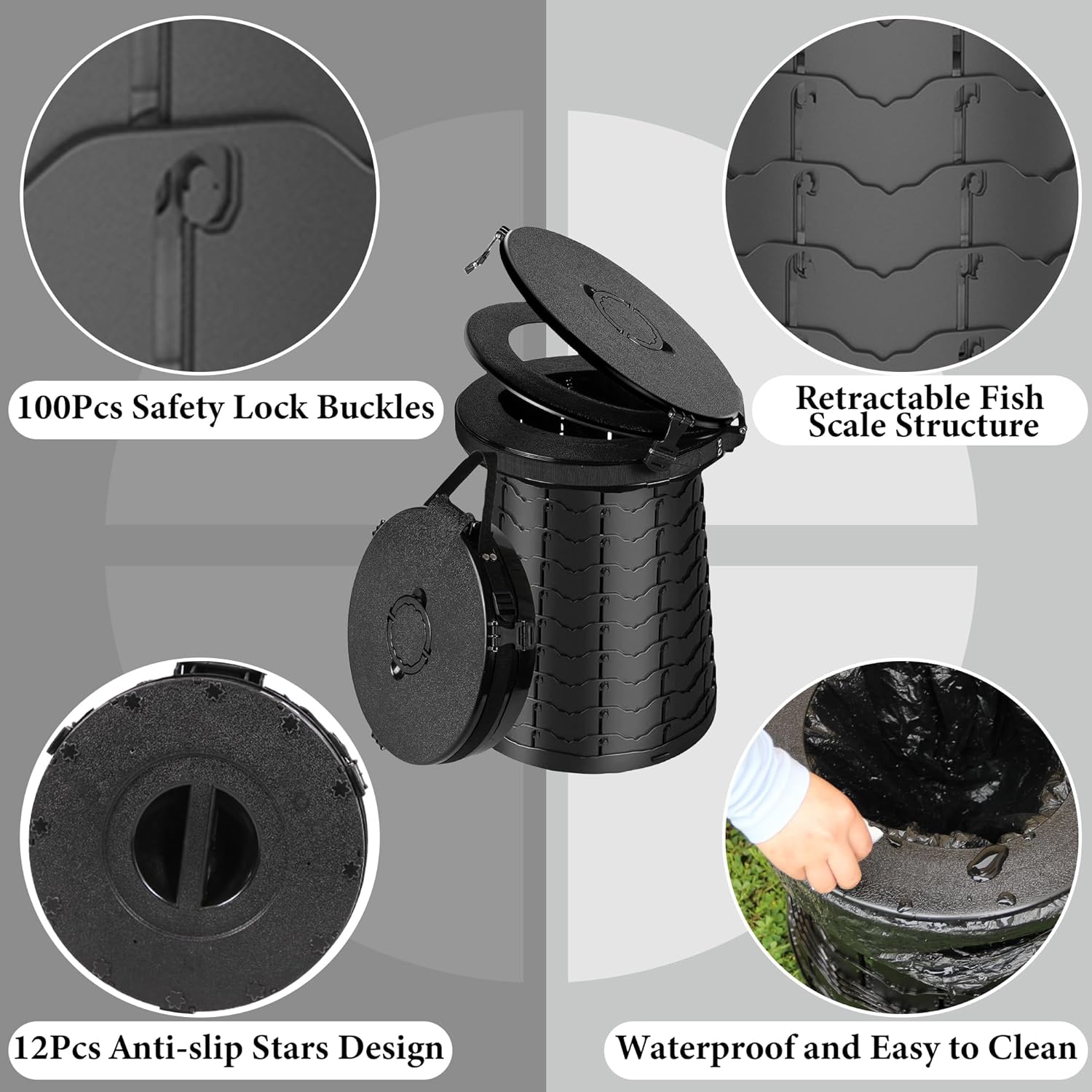 Alevmoom WC Portatile per Campeggio Telescopico - immagine 4