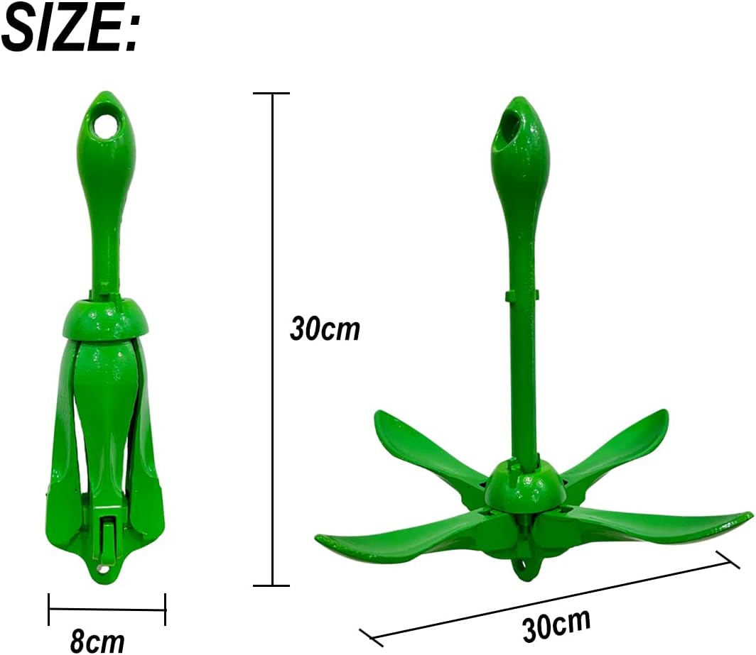 BeGrit Ancora Barca Pieghevole 1.5kg Kit Kayak Gommone - immagine 2