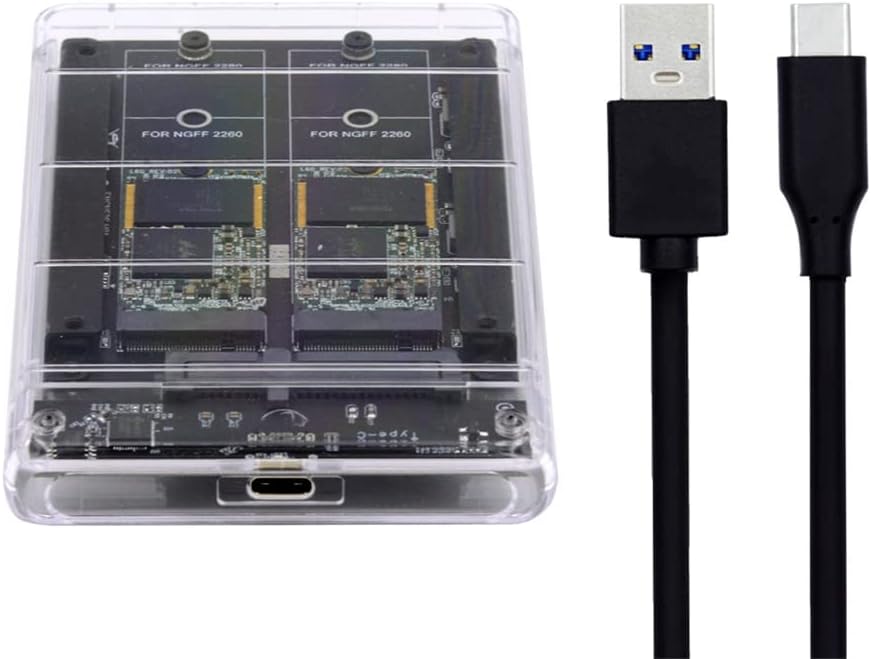 Nfhk Dual NGFF B+M-Key M.2 SSD JOBD Raid0 Span Bridge - immagine 1