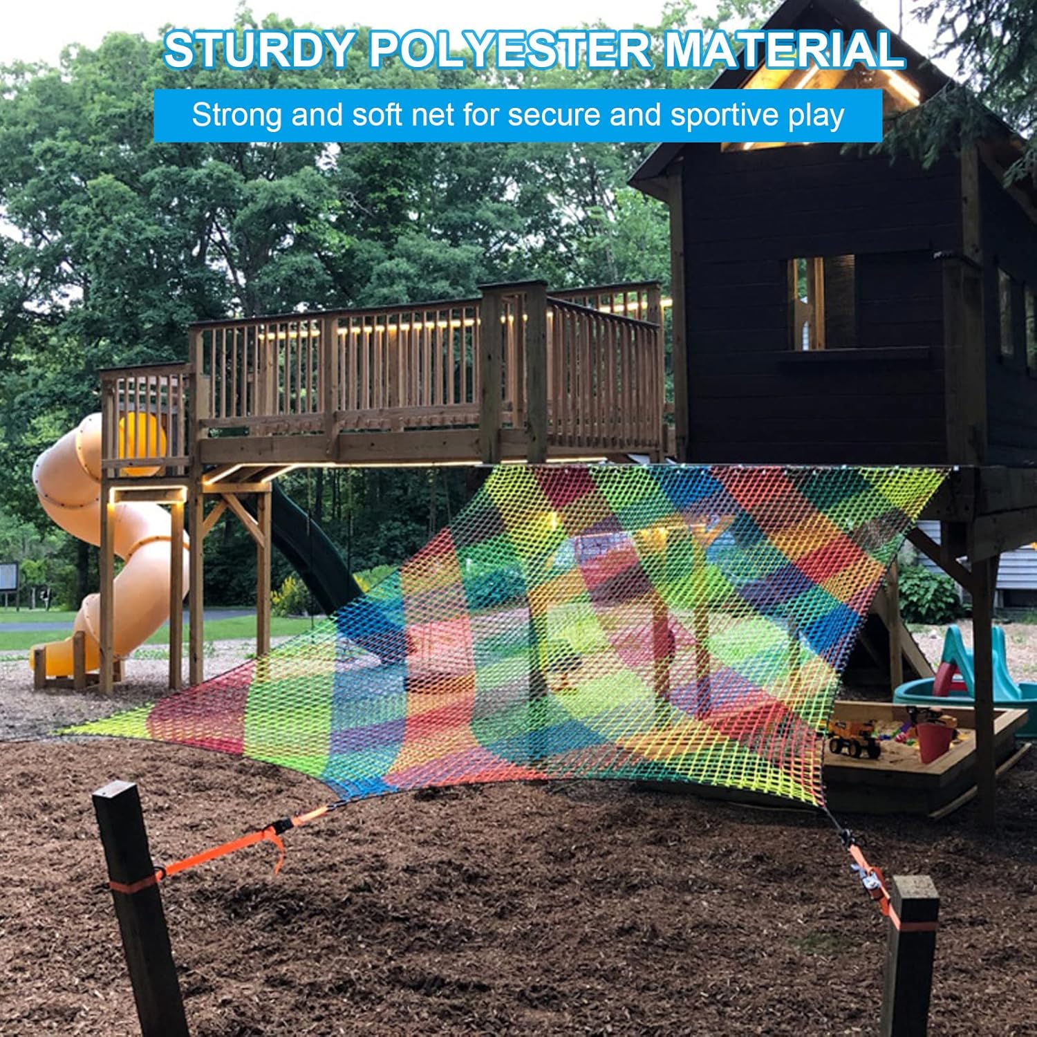 Jackfru Rete da Arrampicata Parco Giochi Arcobaleno 2x3m - immagine 6