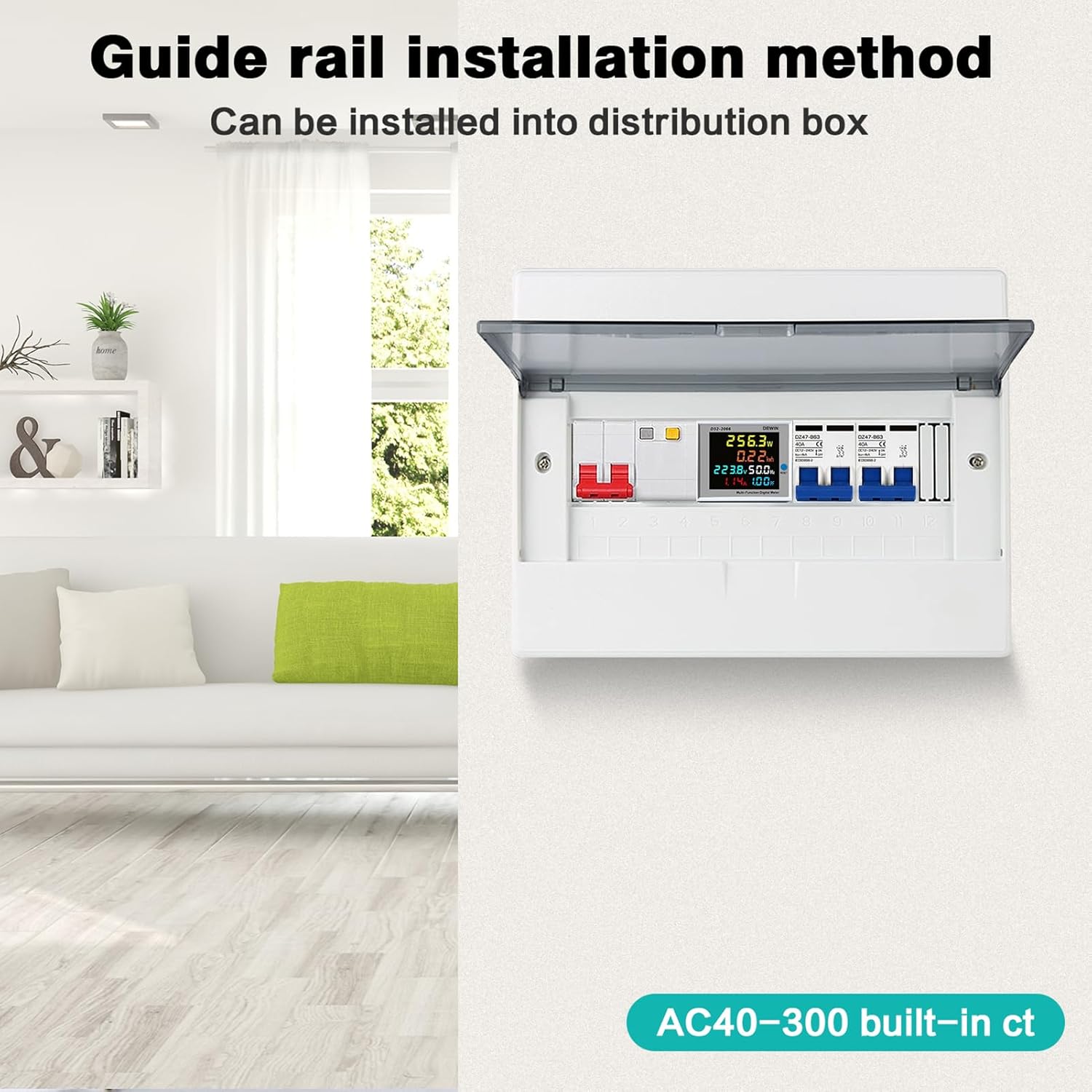 DEWIN Contatore Energia Elettrica Monofase 100A - immagine 5